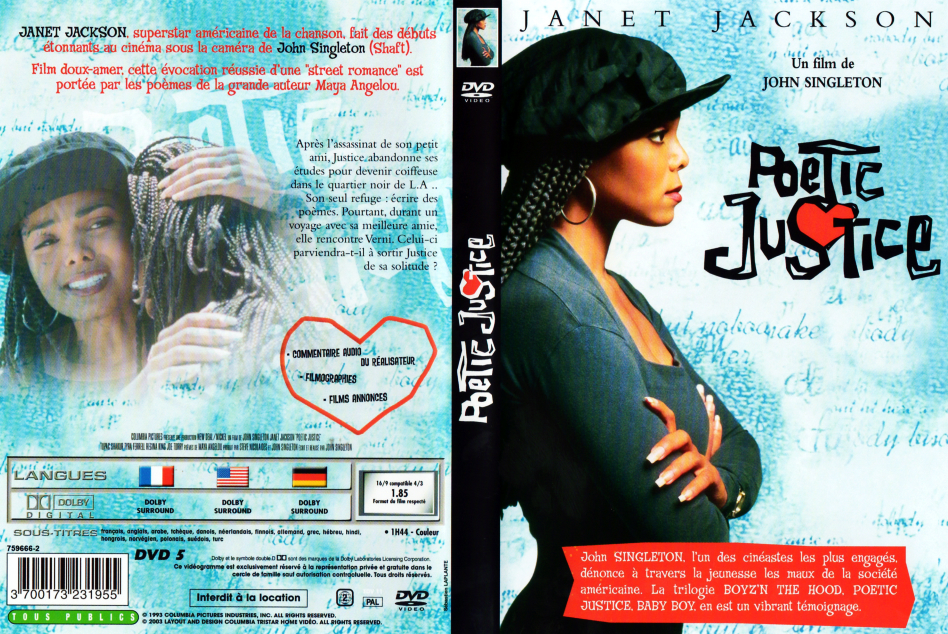 Jaquette DVD Poetic Justice