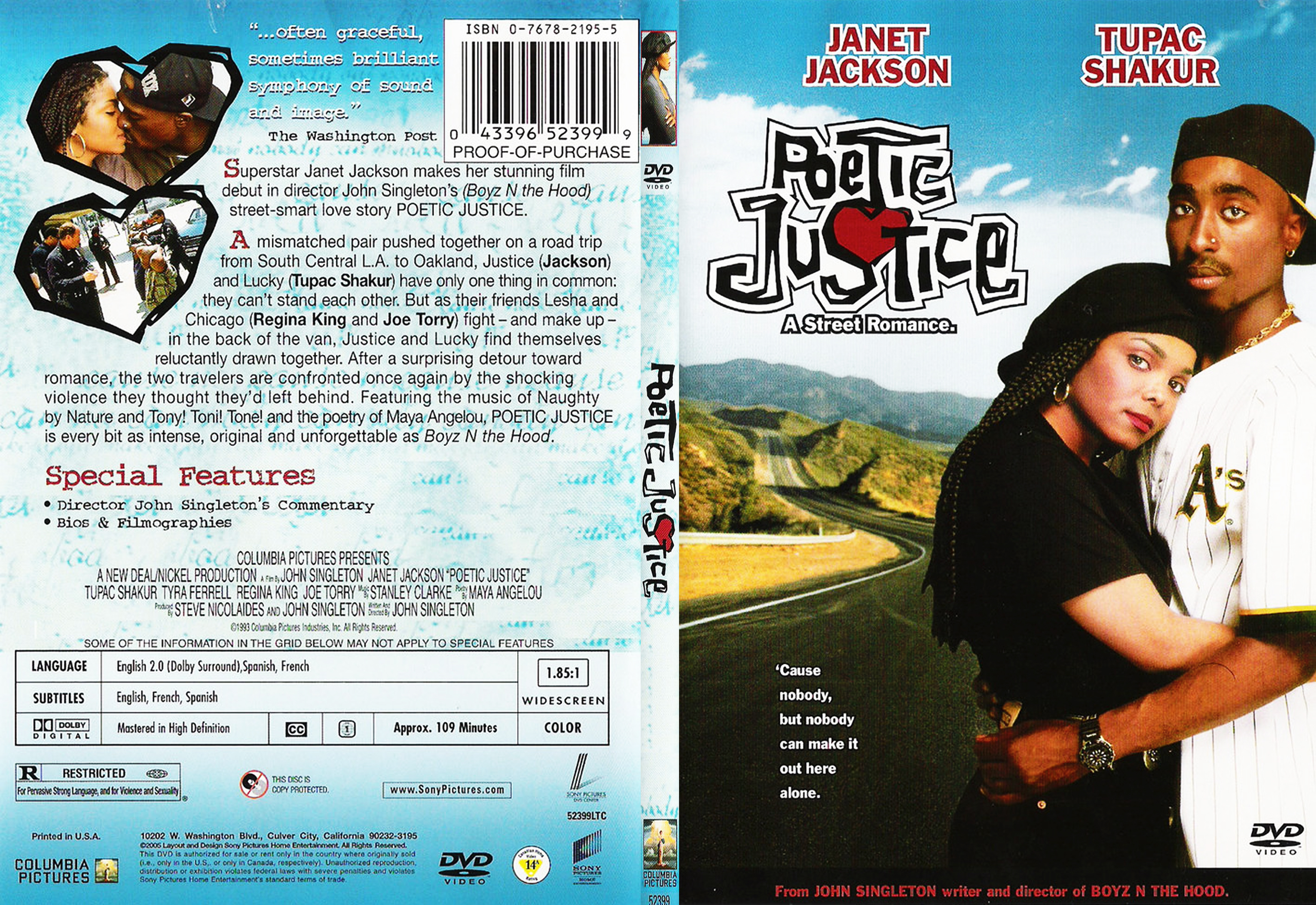 Jaquette DVD Poetic Justice Zone 1 - SLIM