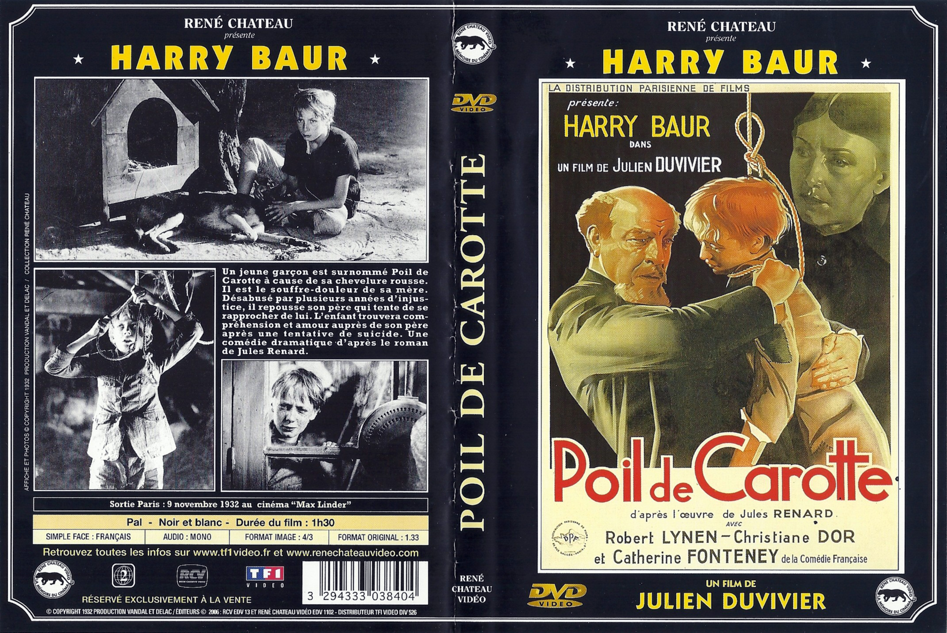 Jaquette DVD Poil de carotte (1932)