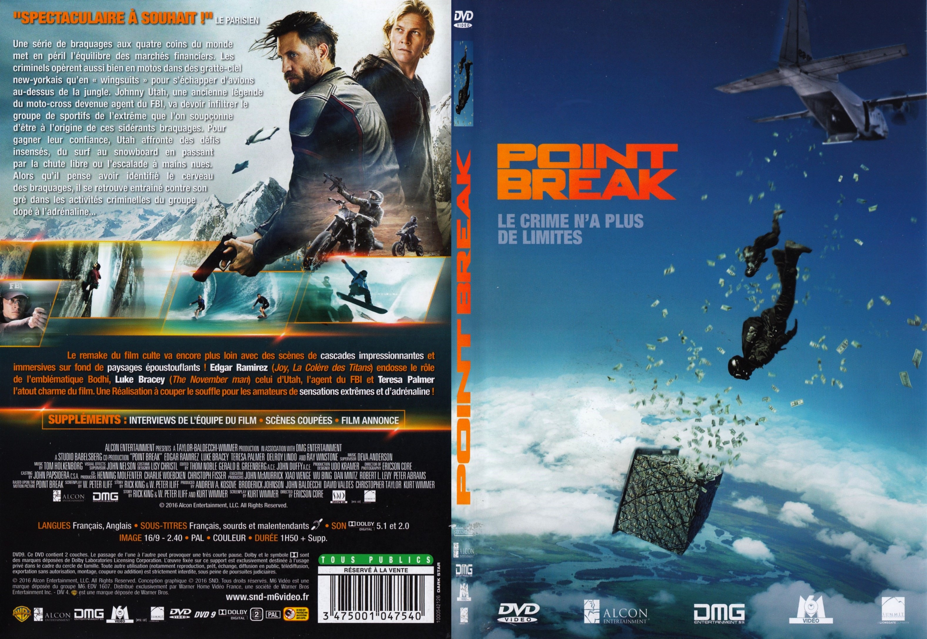 Jaquette DVD Point Break (2015) - SLIM