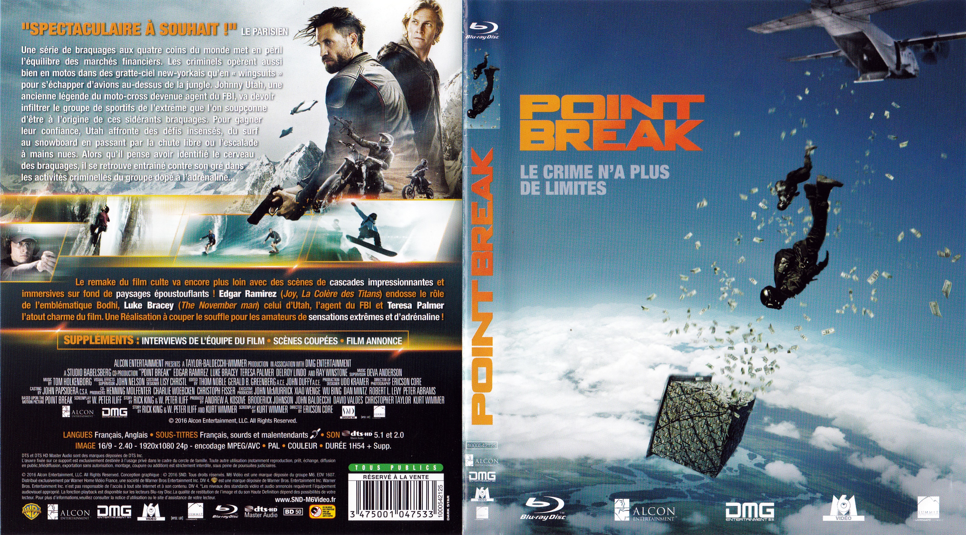 Jaquette DVD Point break 2015 (BLU-RAY)