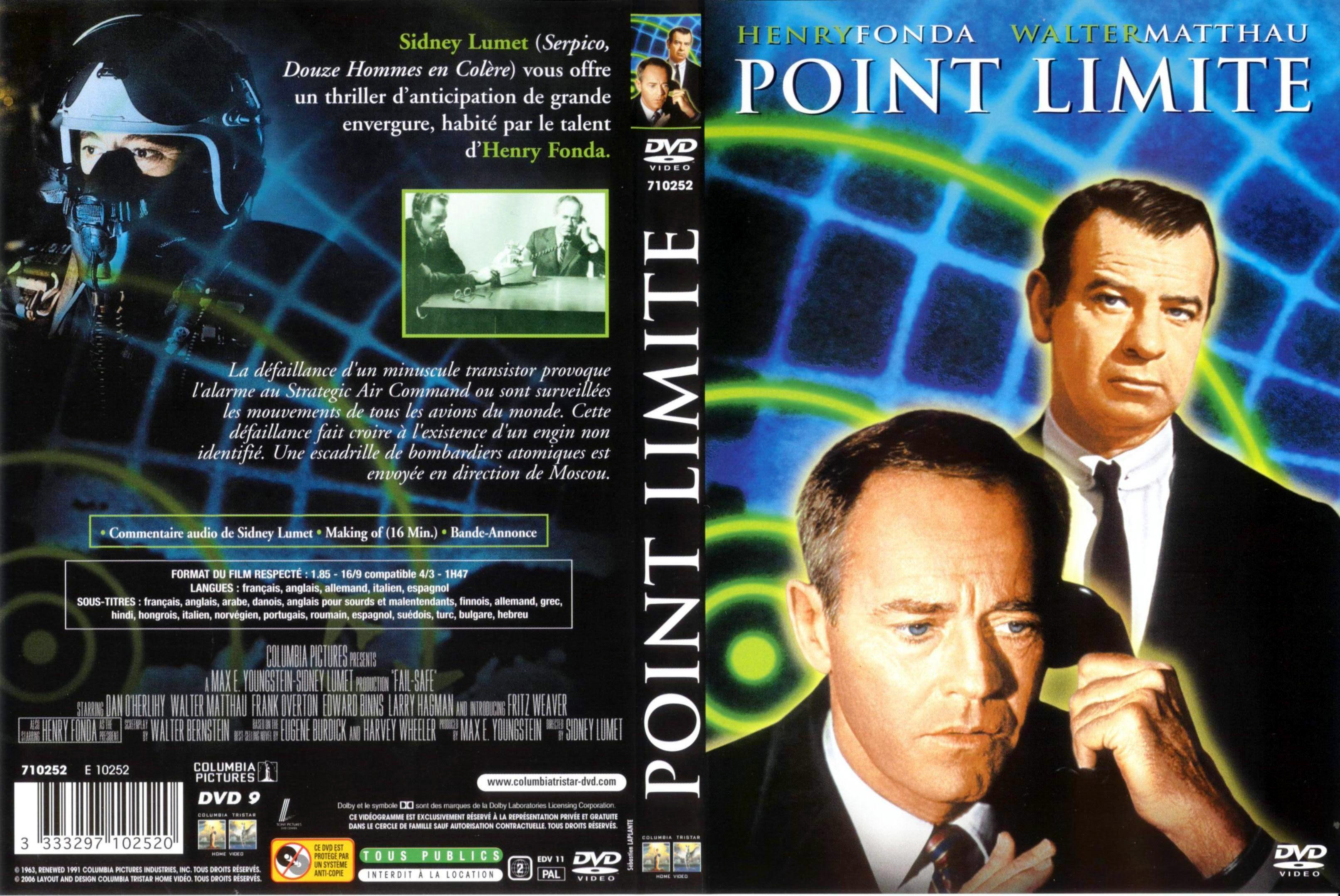 Jaquette DVD Point limite (1963)