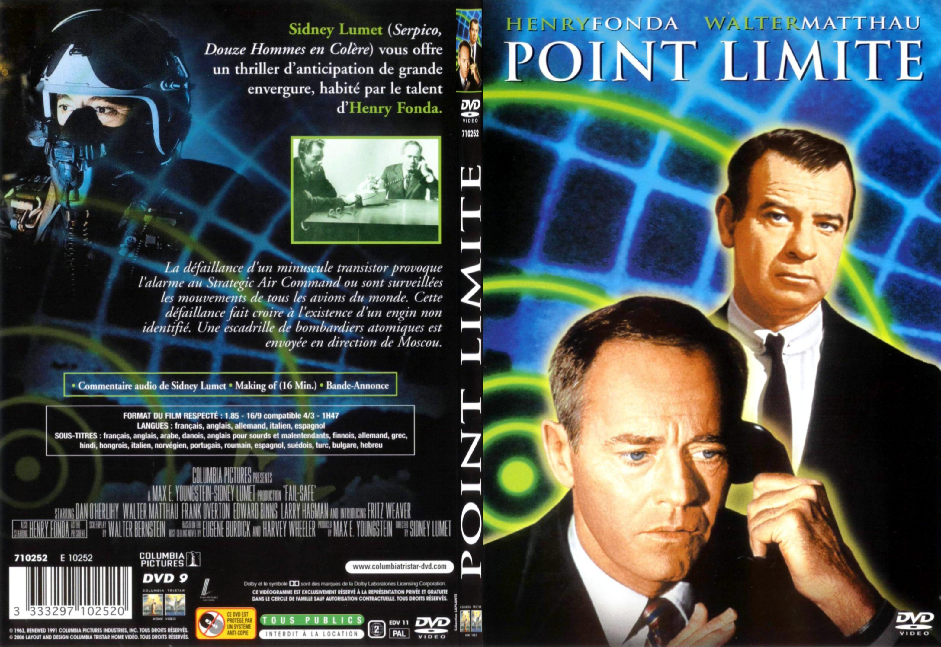 Jaquette DVD Point limite (1963) - SLIM