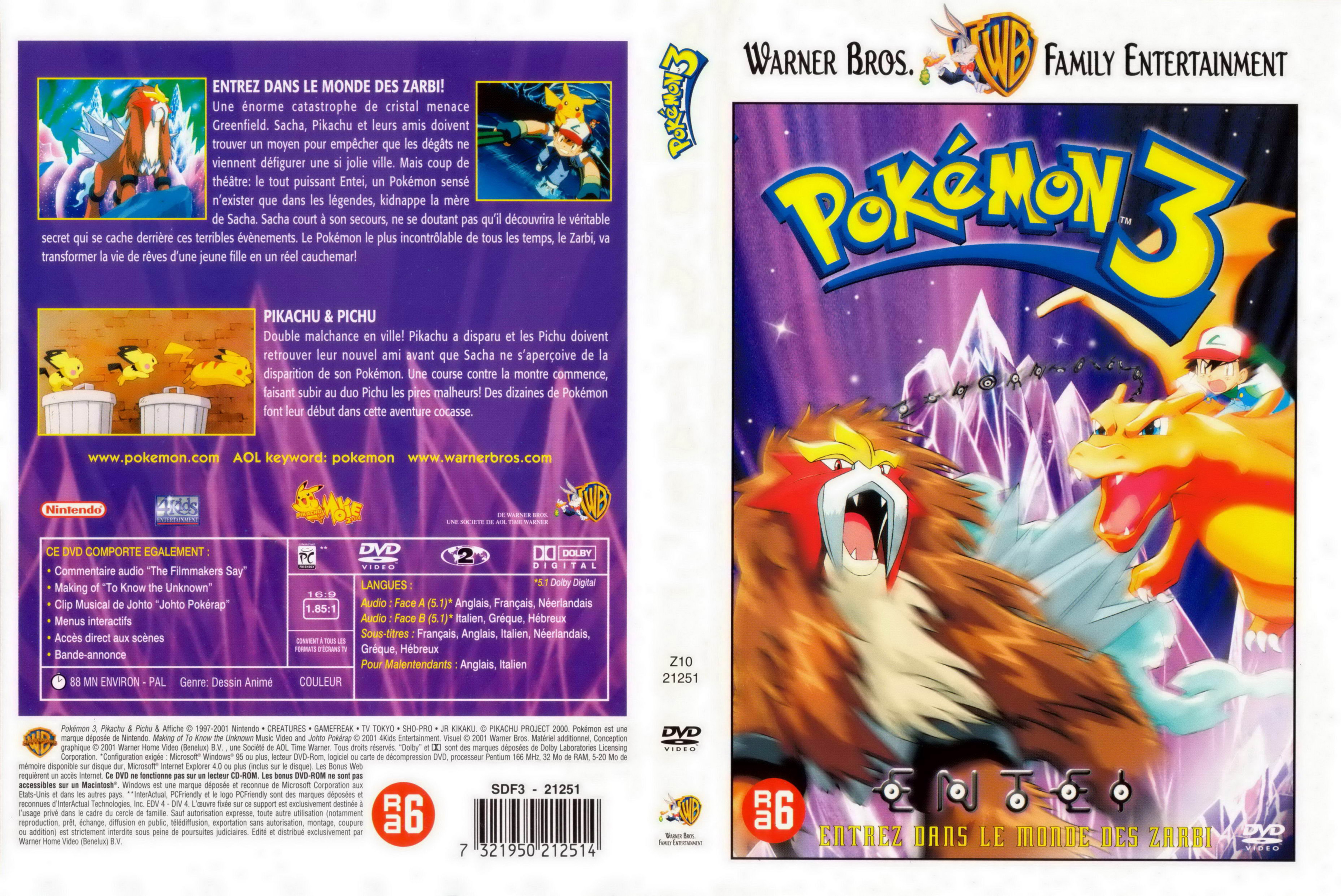 Jaquette DVD Pokemon 3