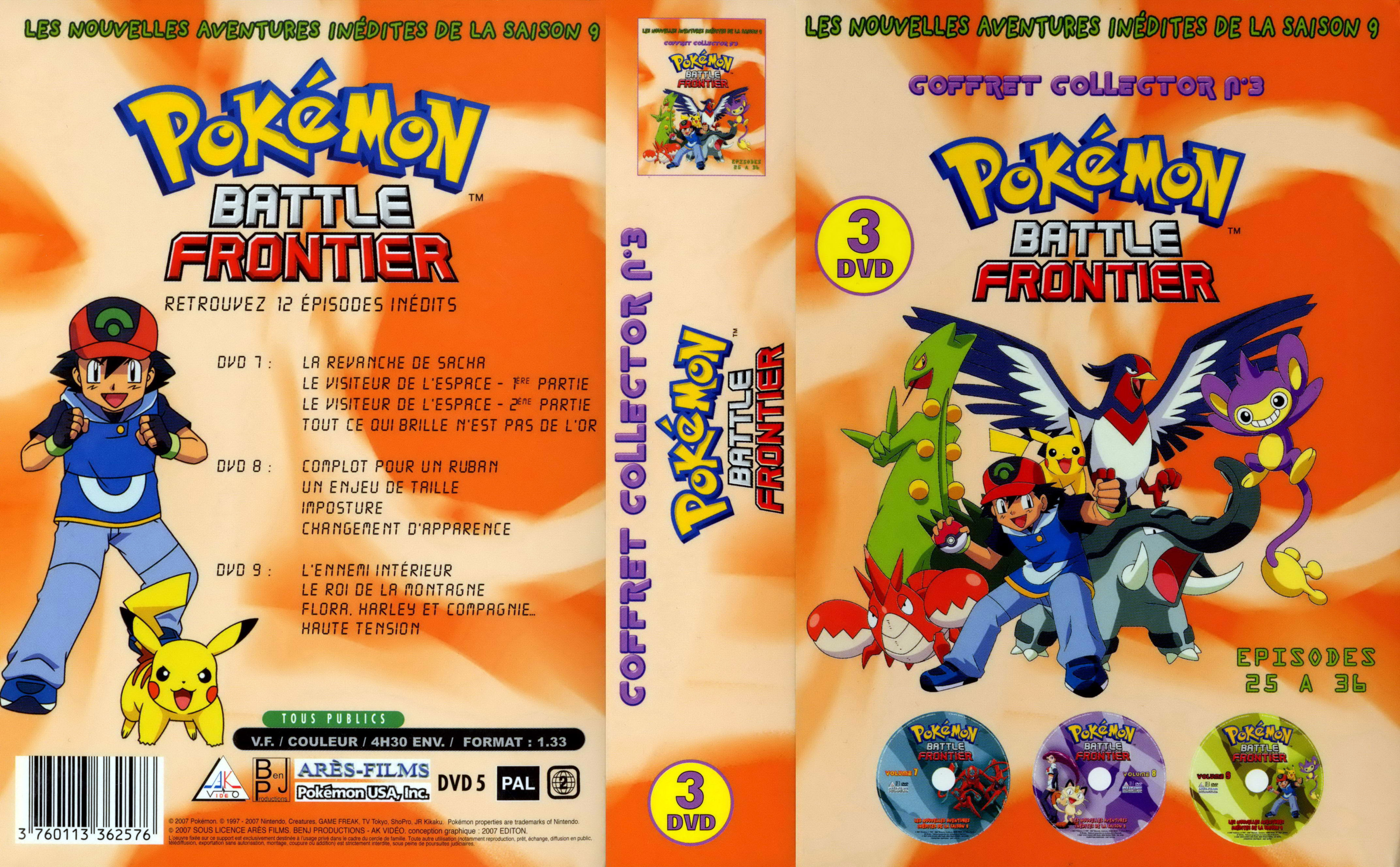 Jaquette DVD Pokemon battle frontier Saison 09 COFFRET