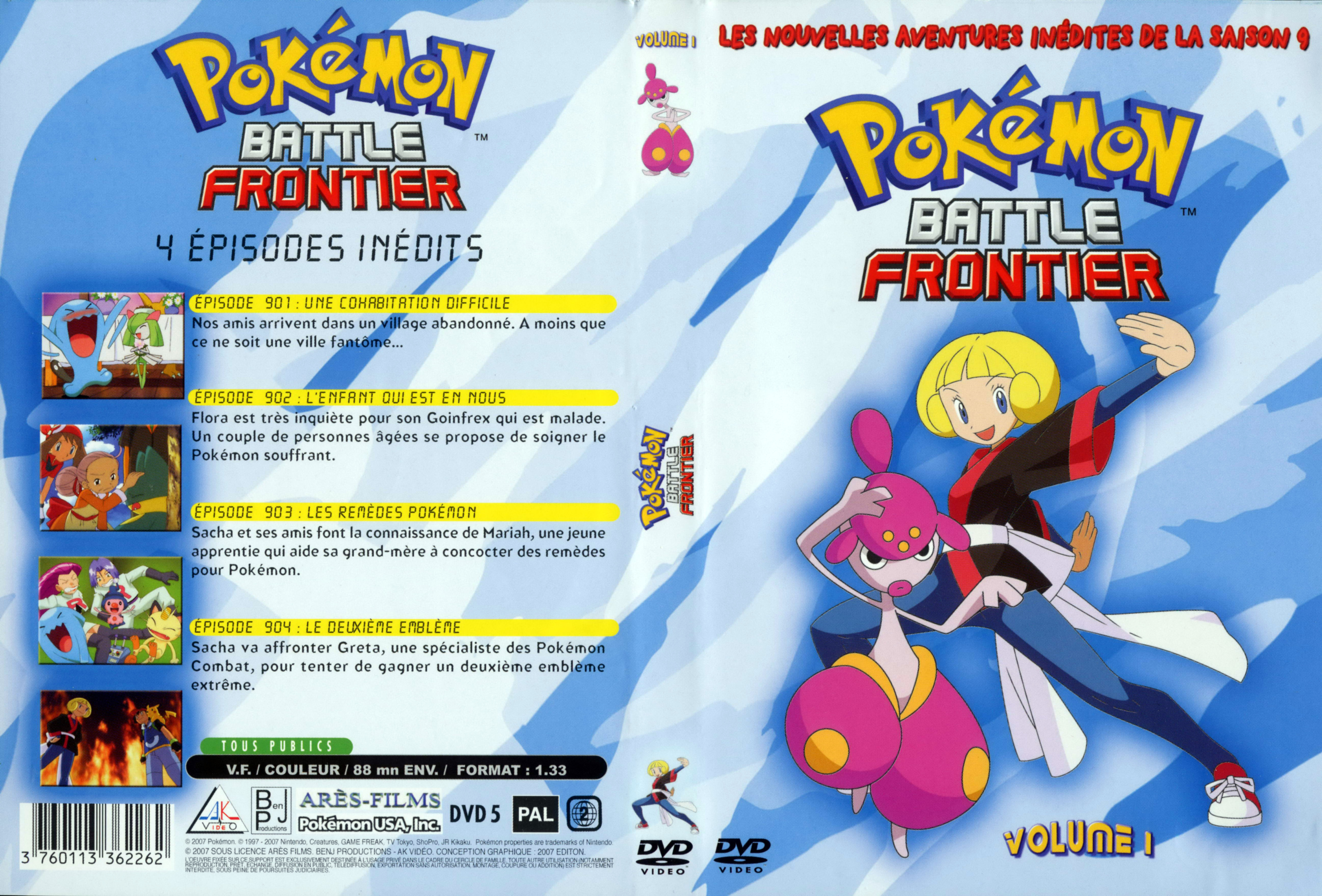 Jaquette DVD Pokemon battle frontier Saison 09 DVD 1