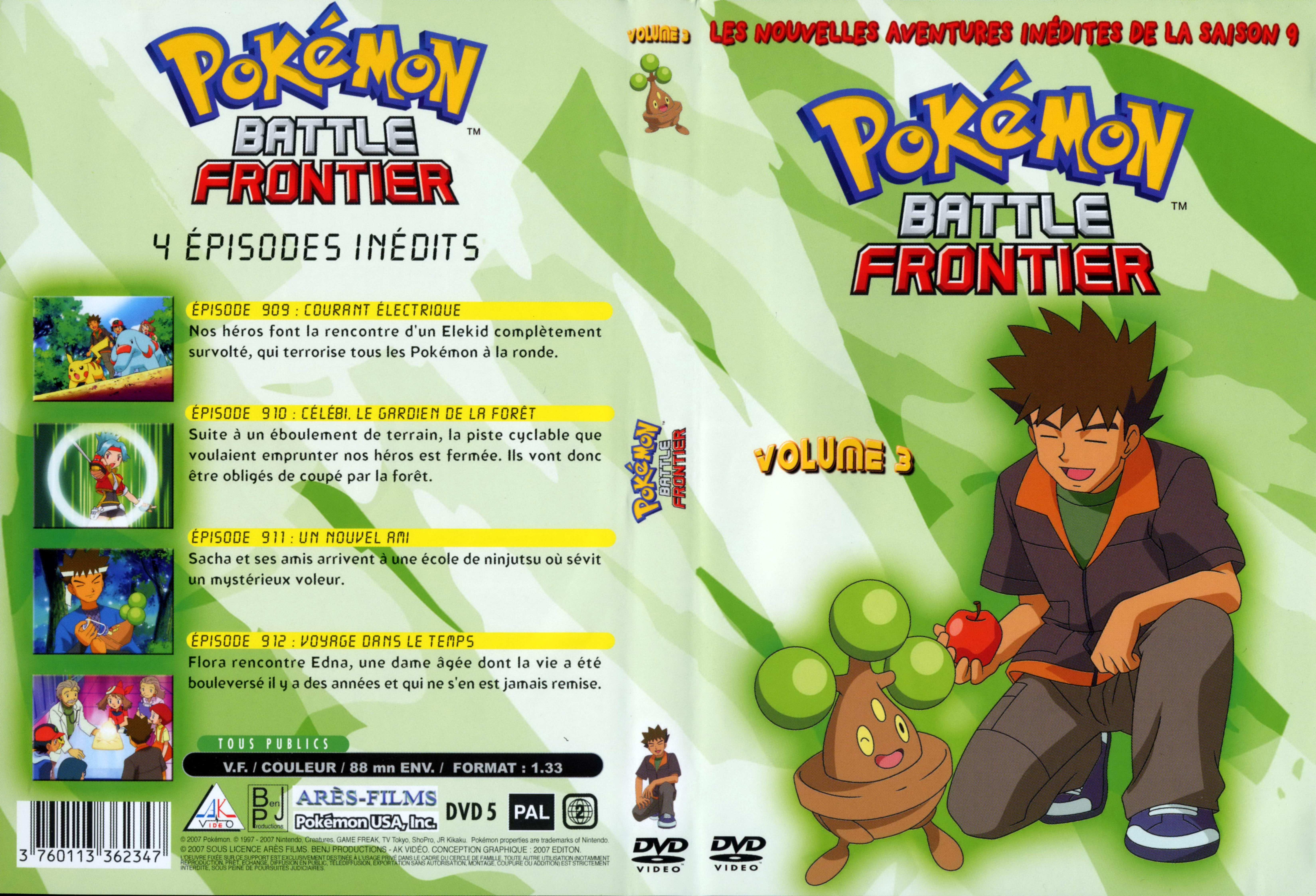 Jaquette DVD Pokemon battle frontier Saison 09 DVD 3