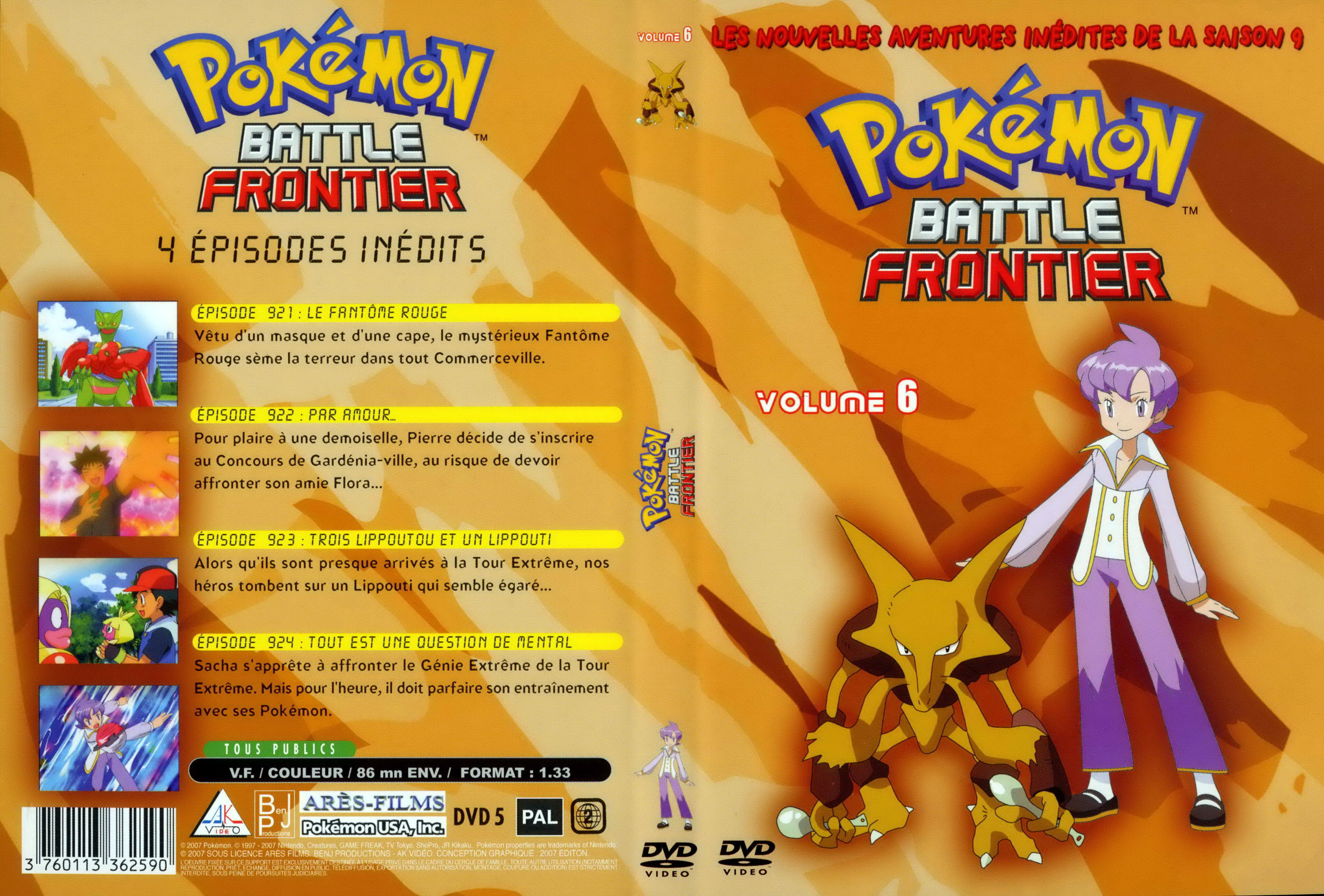 Jaquette DVD Pokemon battle frontier Saison 09 DVD 6