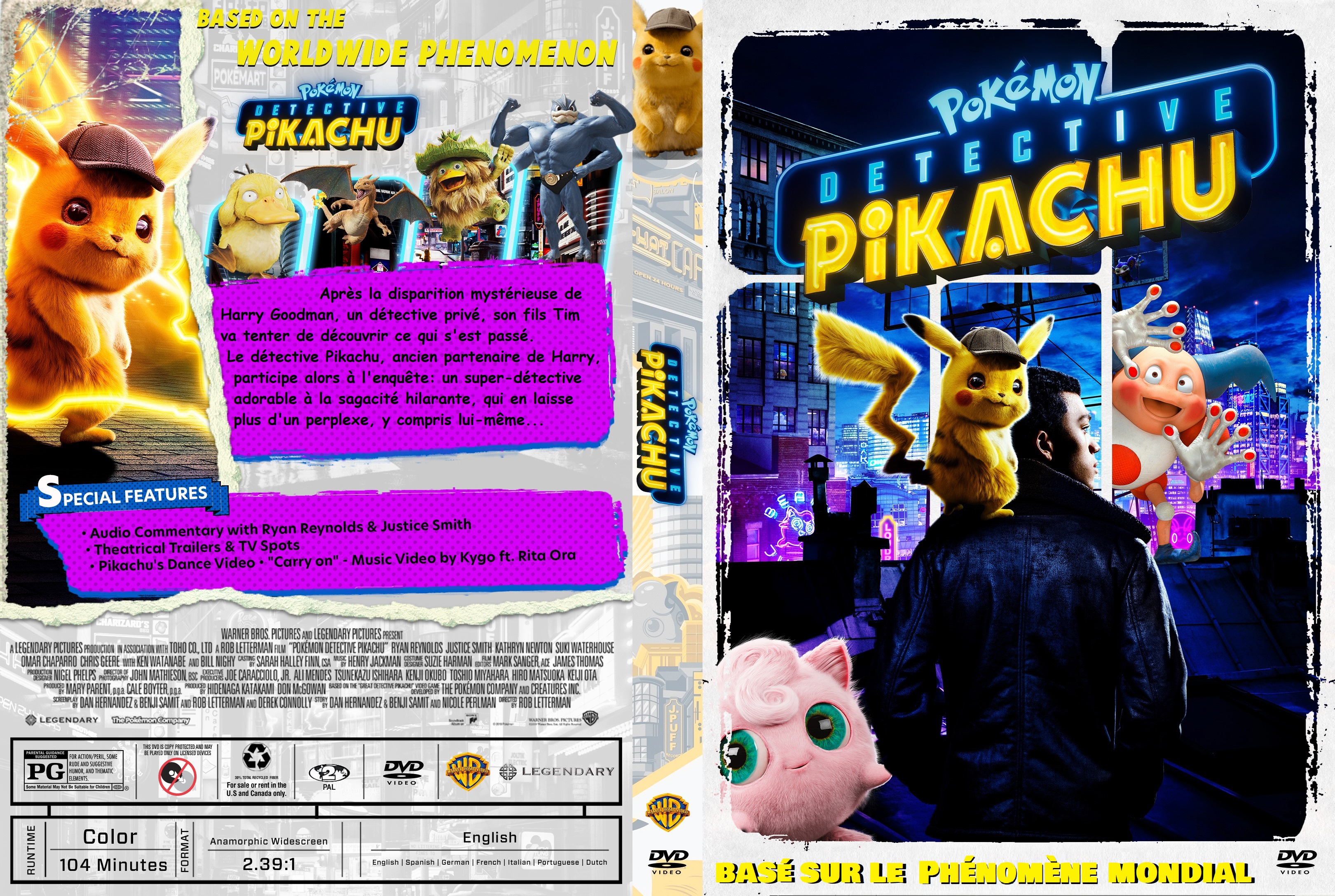 Jaquette DVD Pokemon detective Pikachu custom