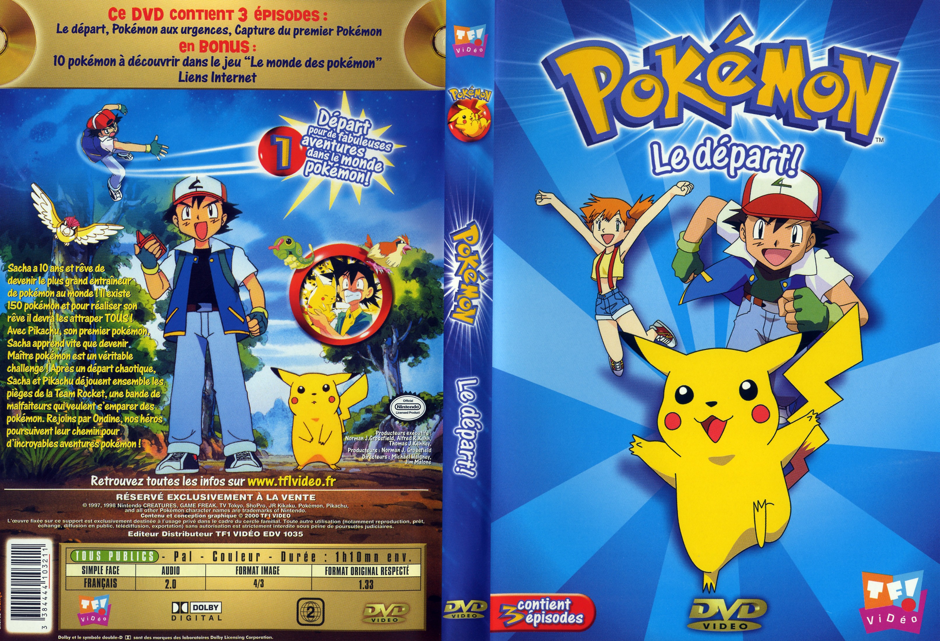 Jaquette DVD Pokemon le depart