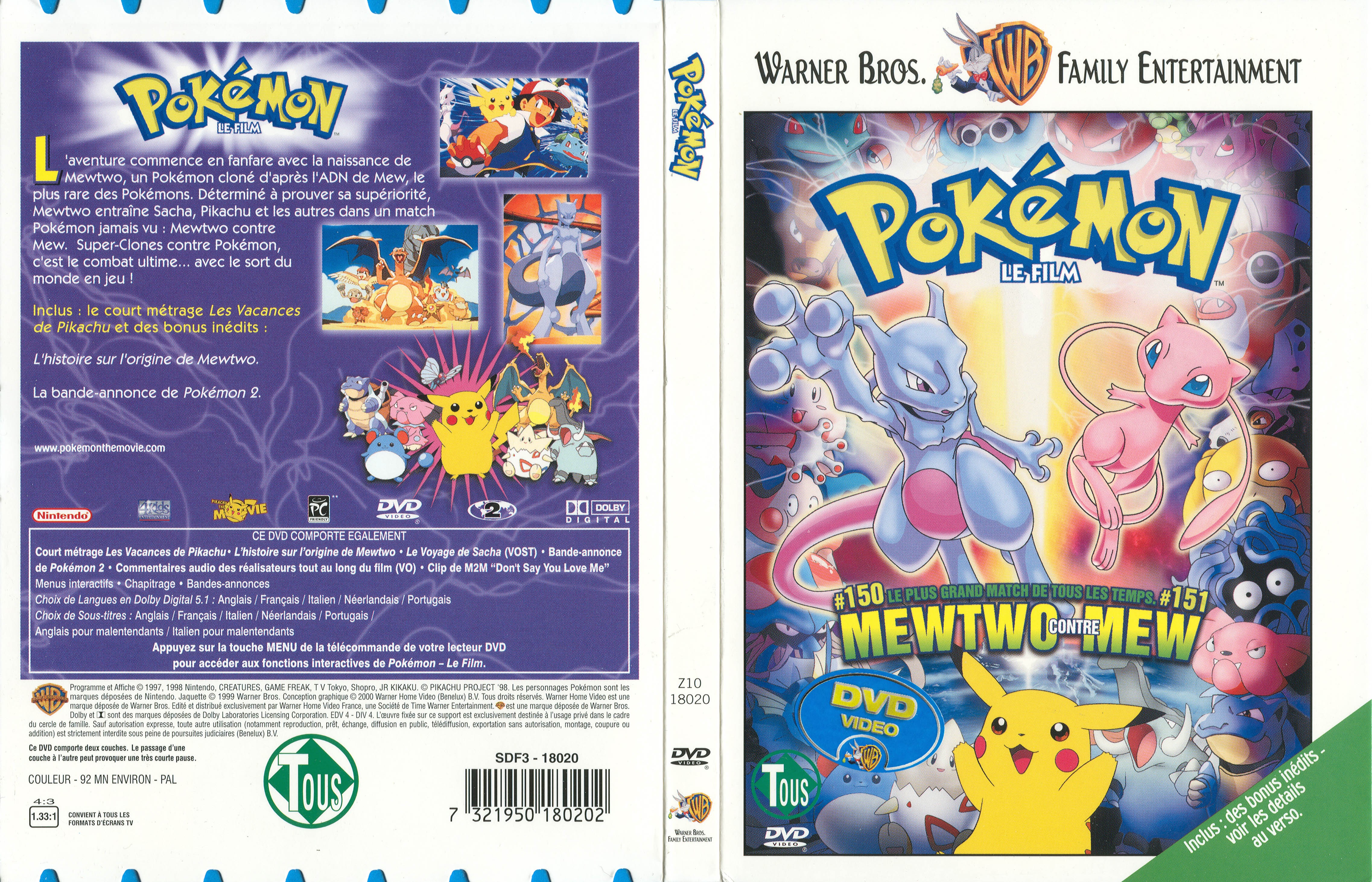 Jaquette DVD Pokemon le film