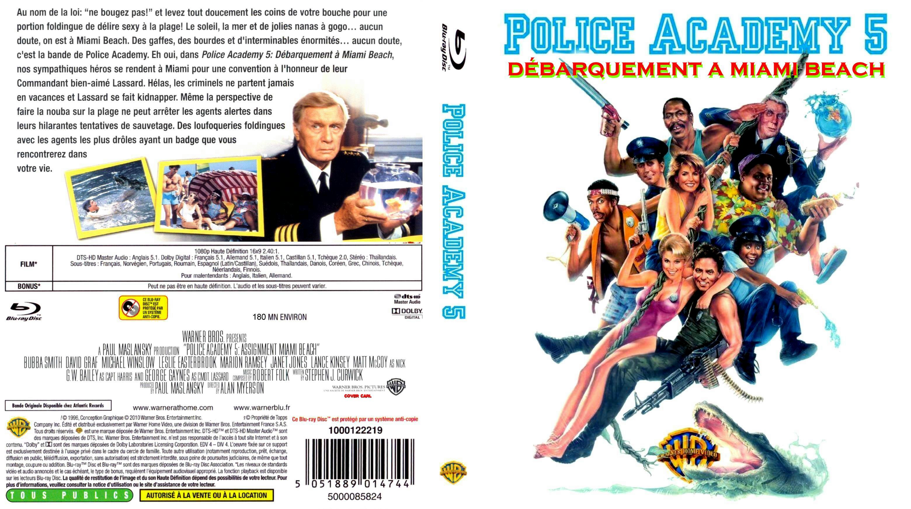 Jaquette DVD Police academy 5 custom (BLU-RAY)
