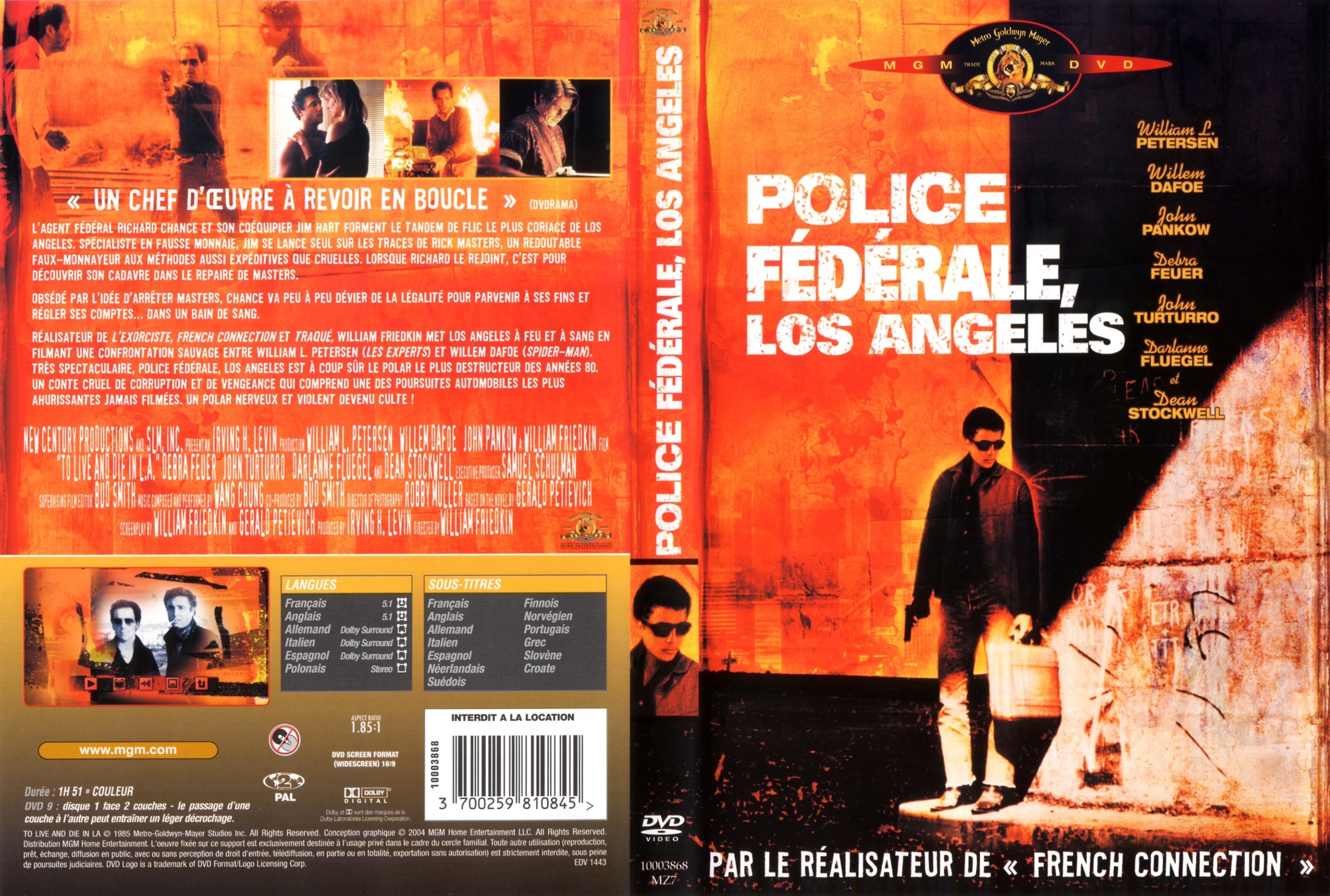 Jaquette DVD Police federale Los Angeles