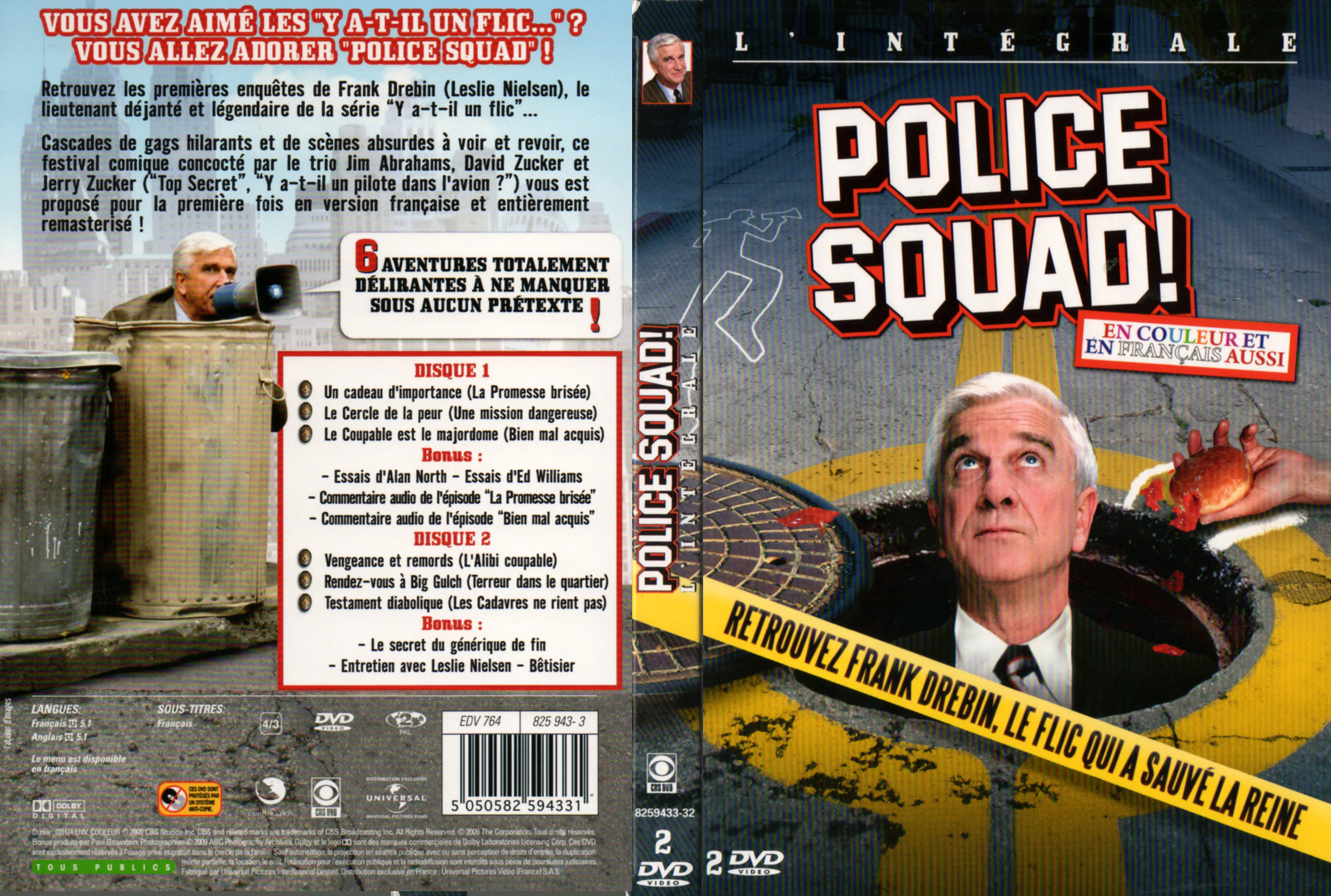 Jaquette DVD Police squad COFFRET