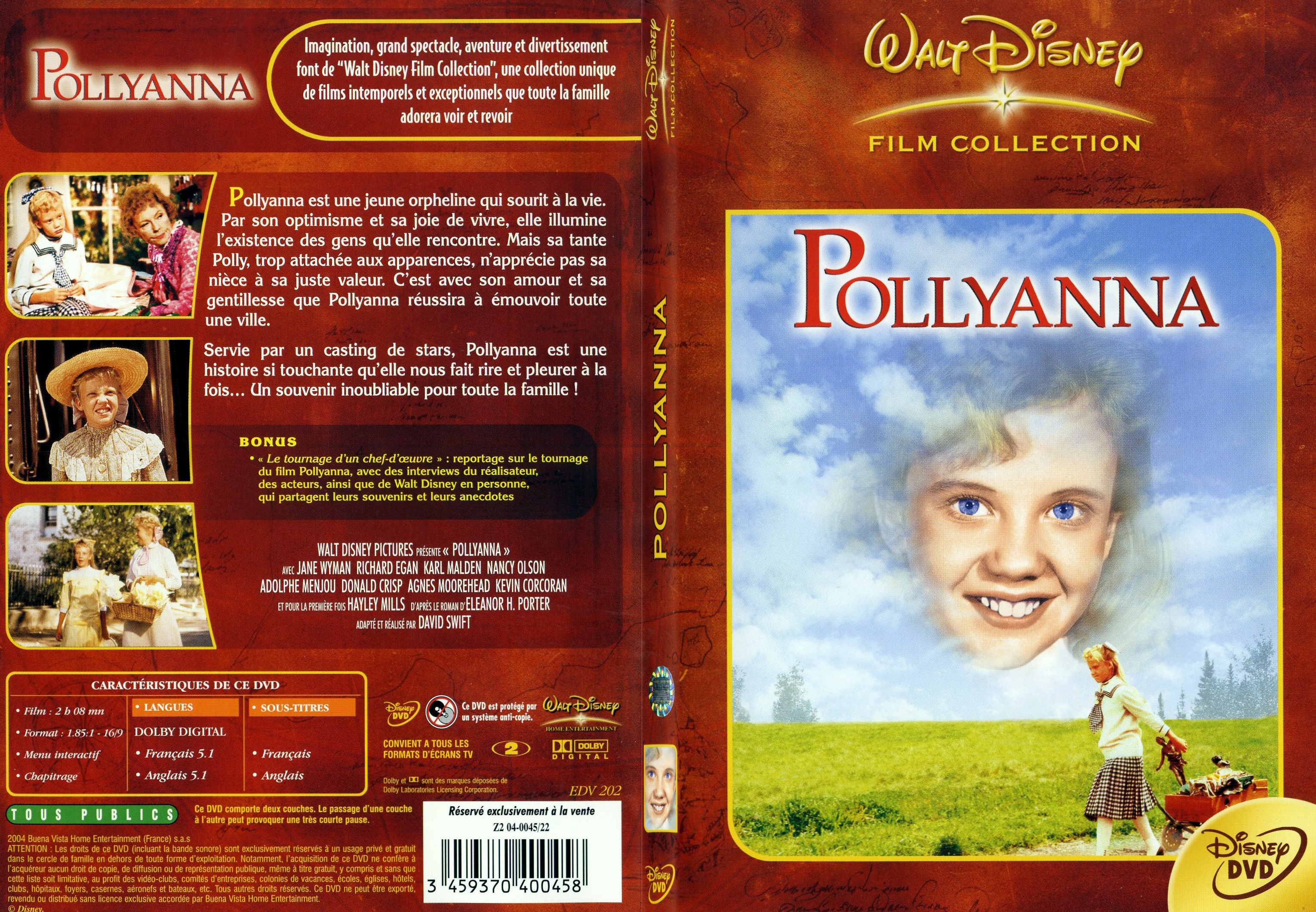 Jaquette DVD Pollyanna - SLIM