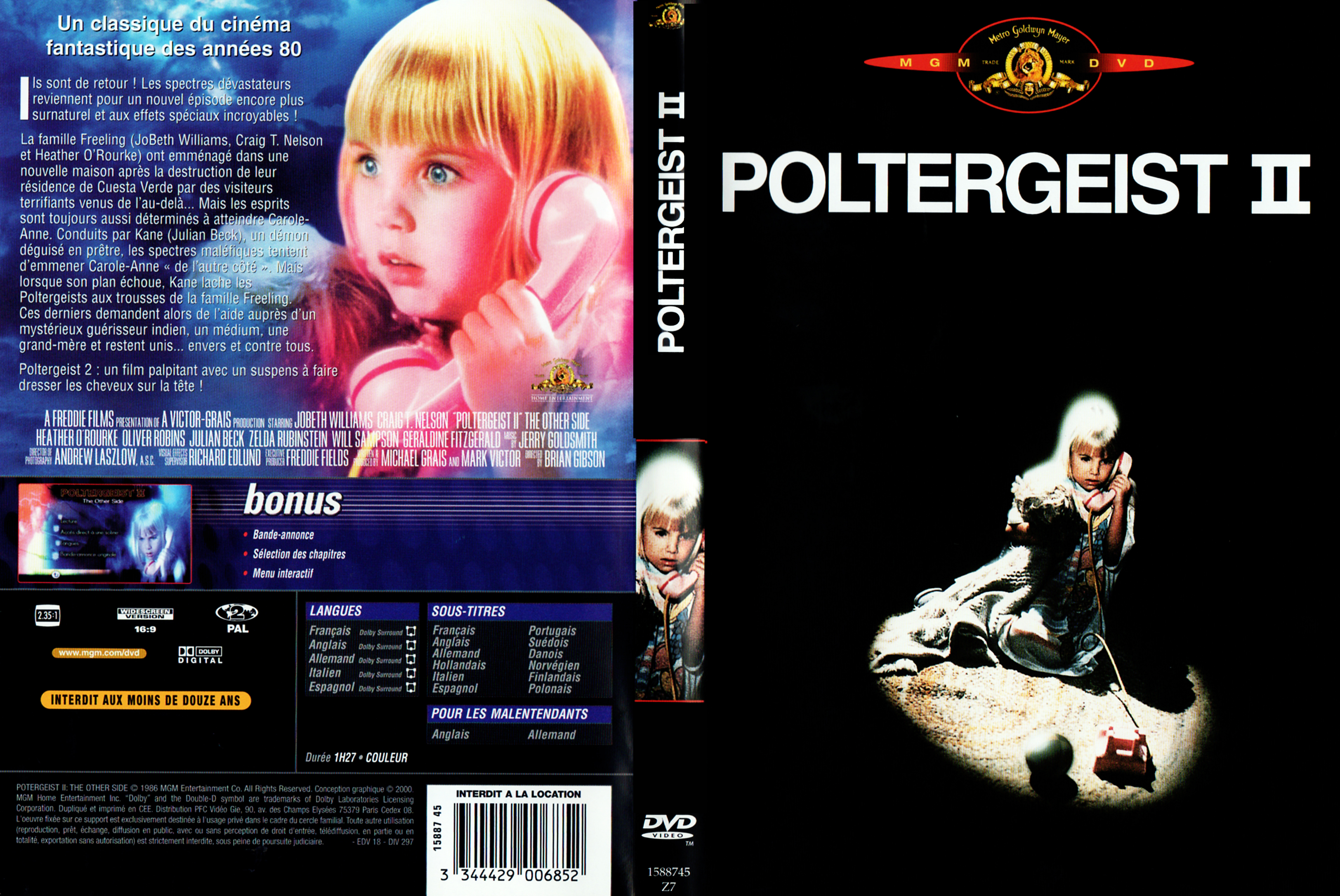 Jaquette DVD Poltergeist 2