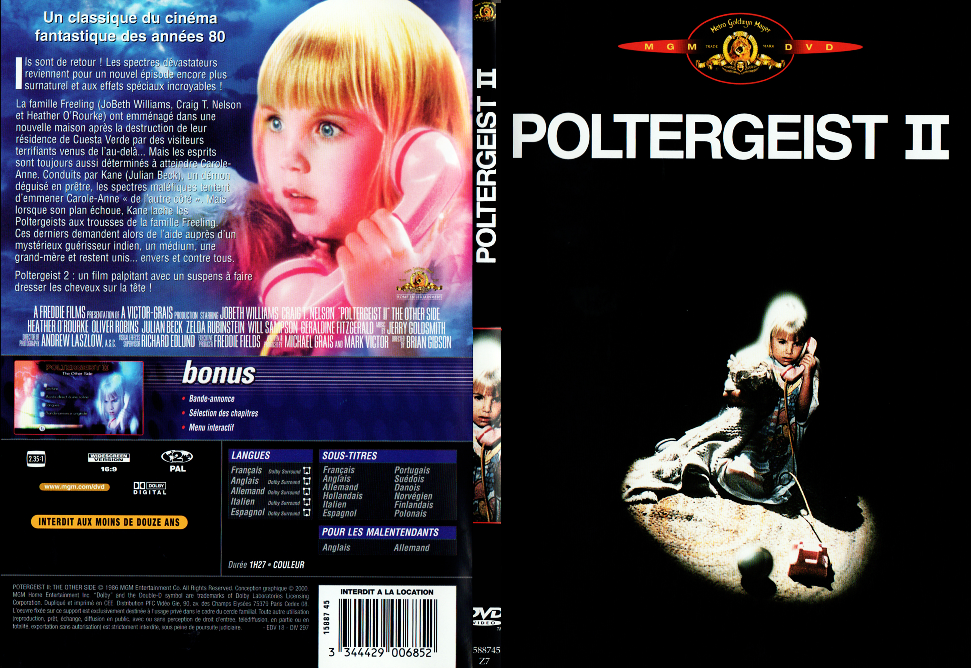 Jaquette DVD Poltergeist 2 - SLIM