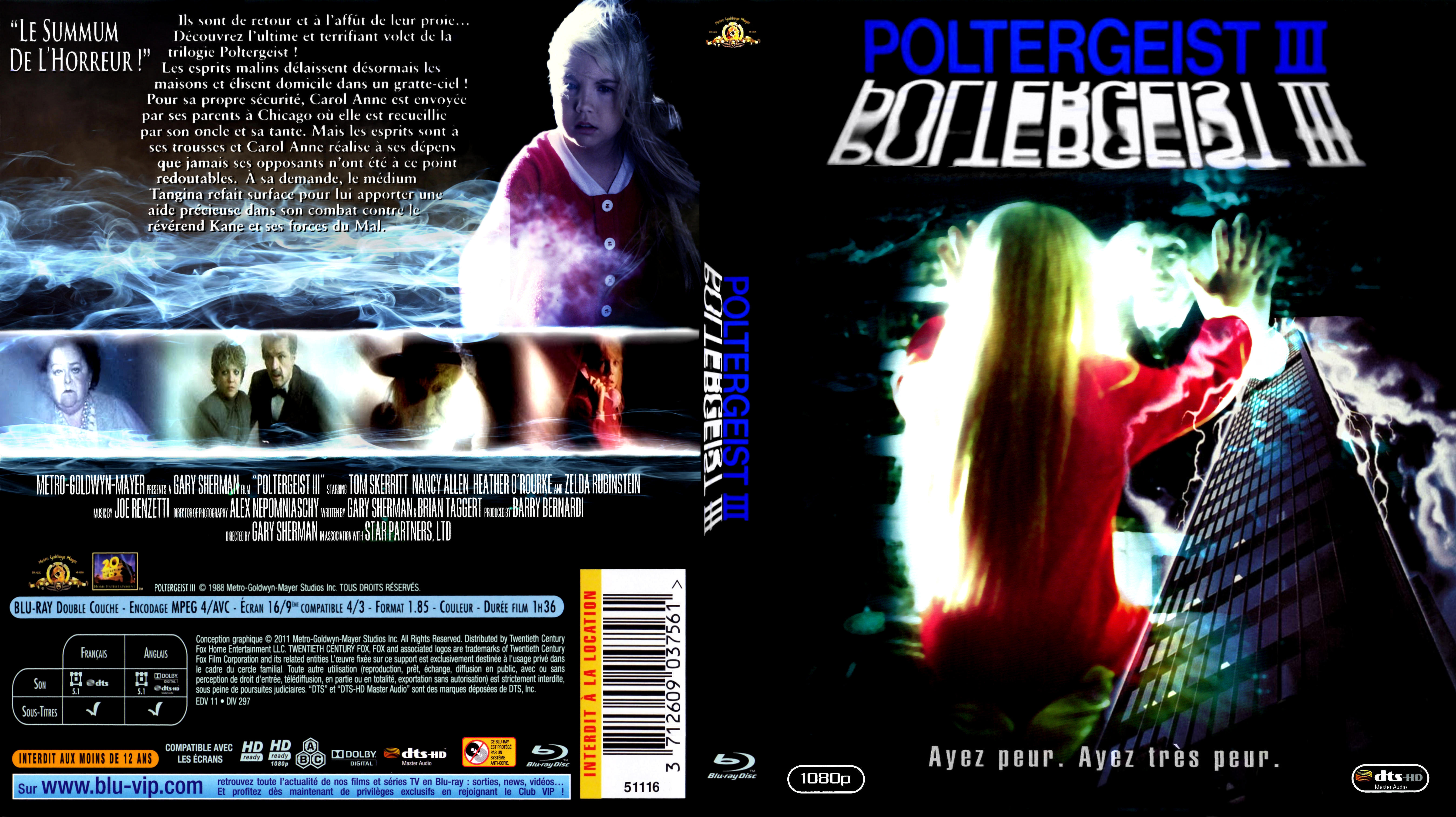 Jaquette DVD Poltergeist 3 custom (BLU-RAY) v2