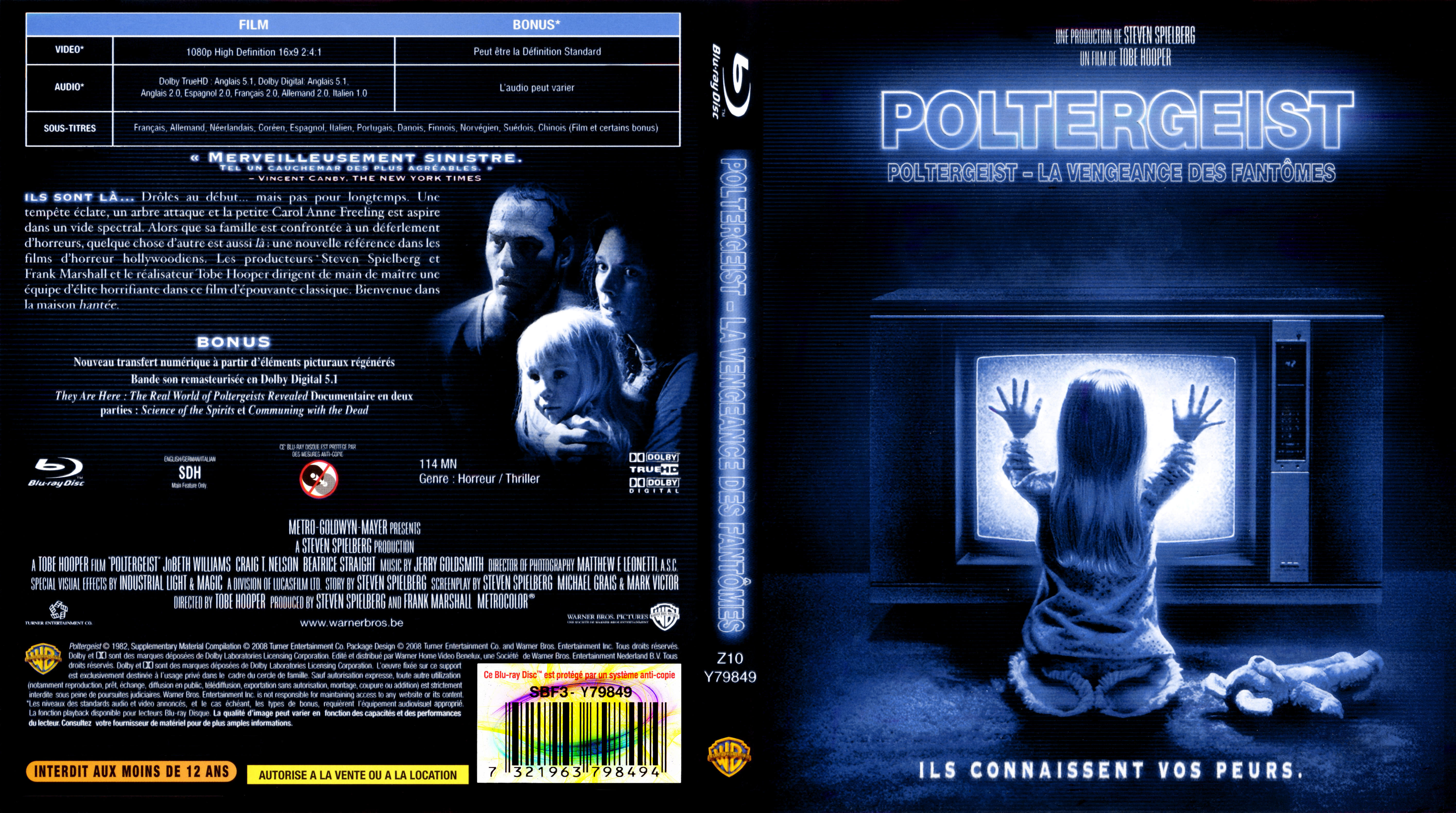 Jaquette DVD Poltergeist custom (BLU-RAY)