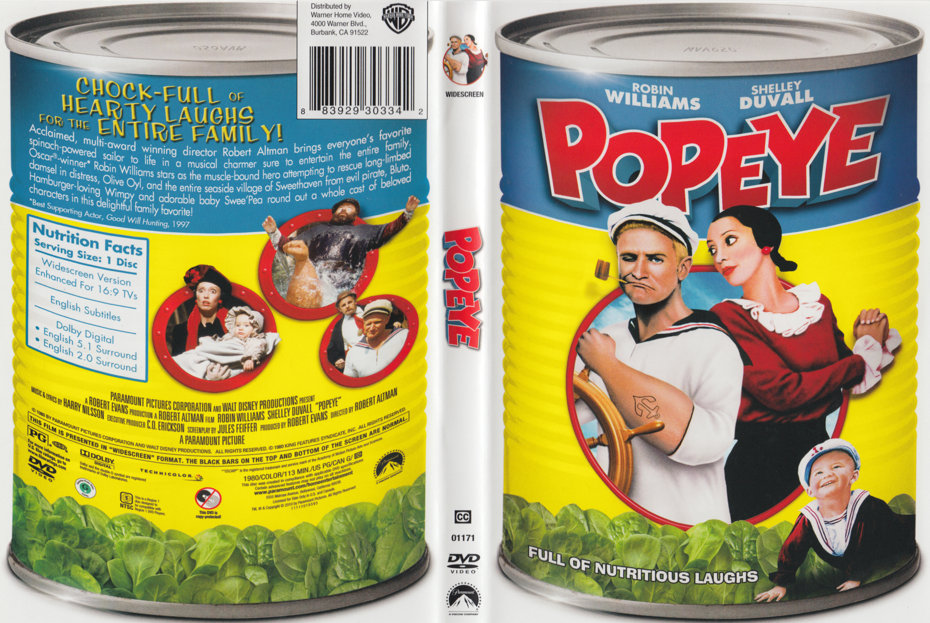 Jaquette DVD Popeye (1980) Zone 1