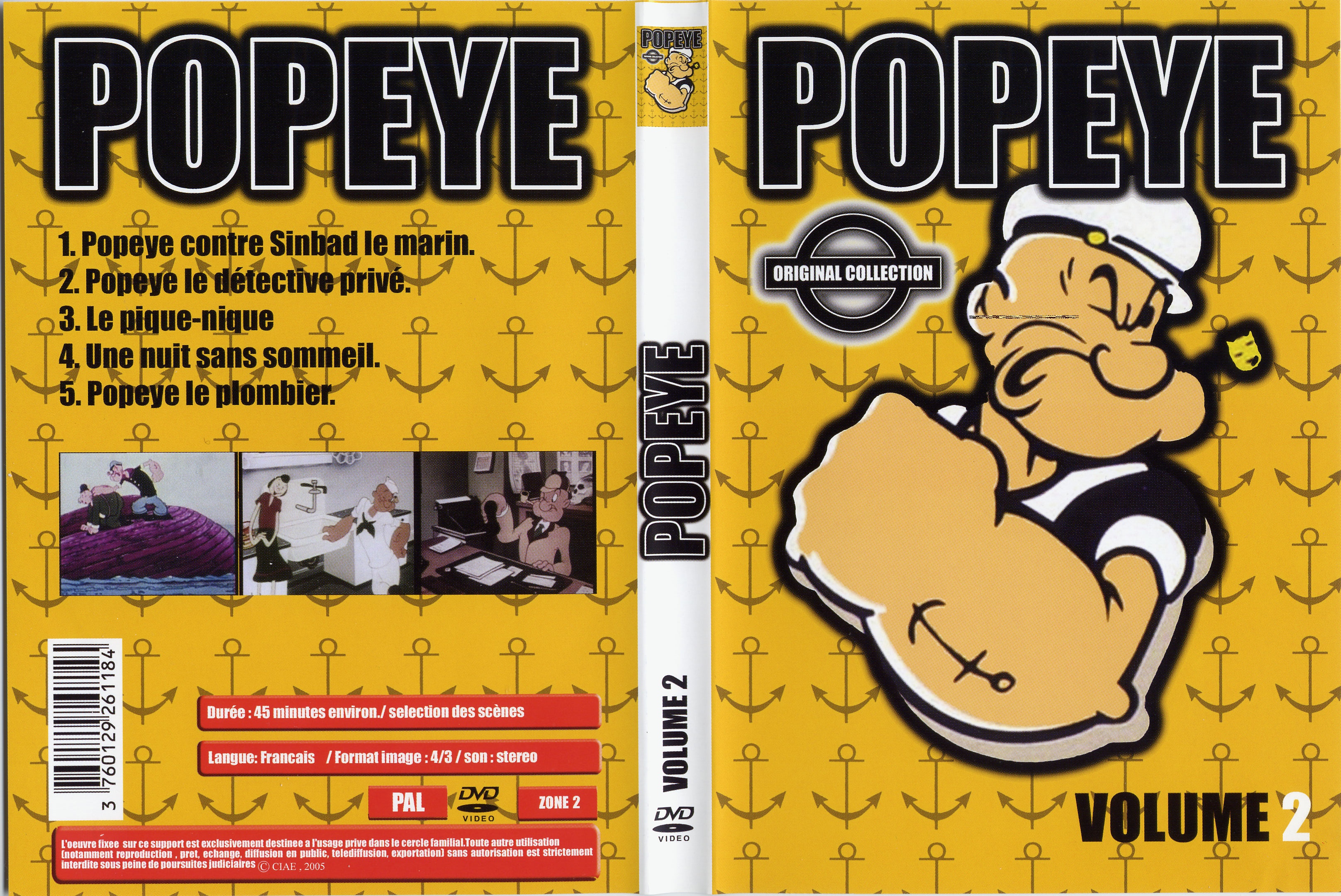 Jaquette DVD Popeye vol 2