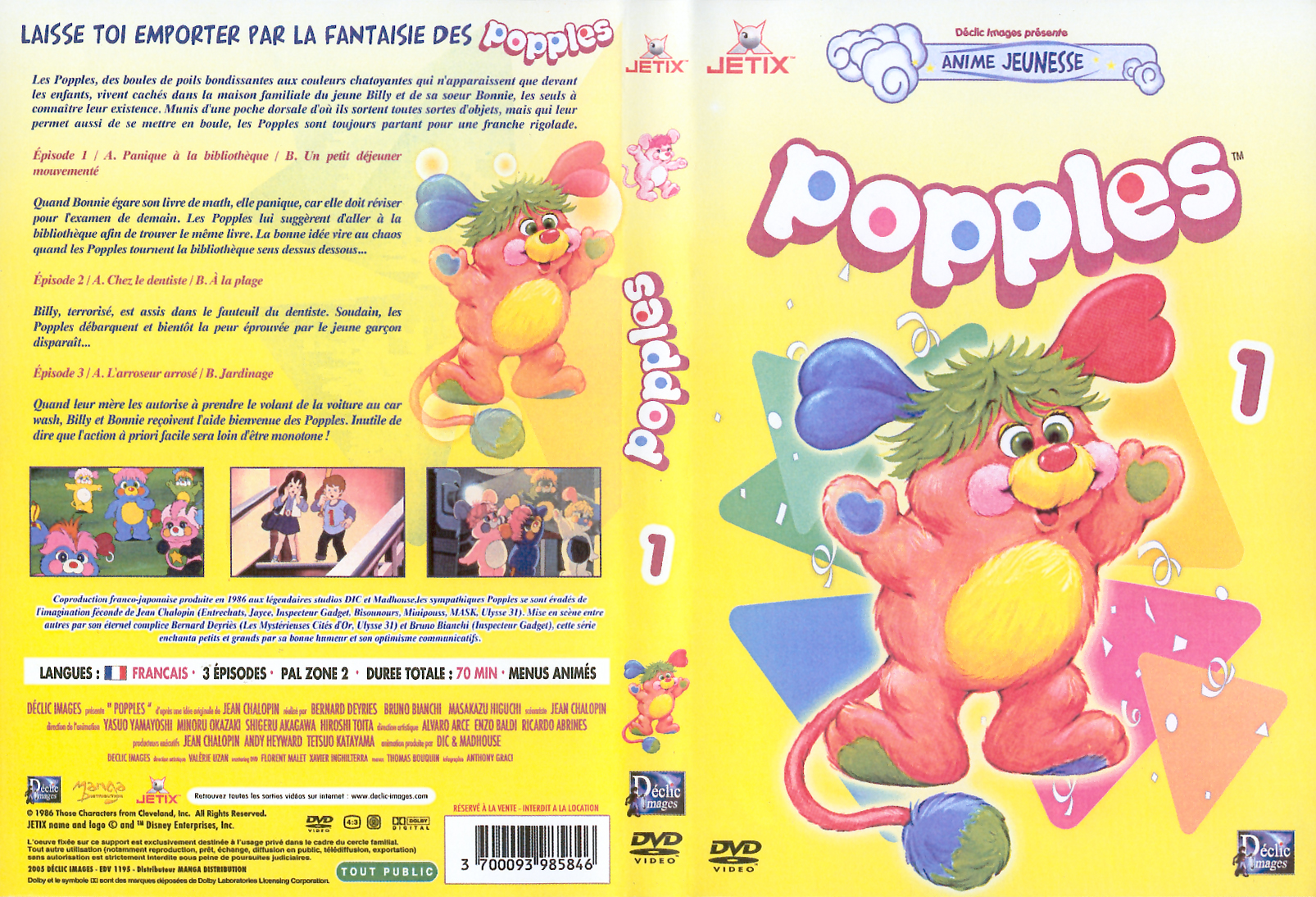 Jaquette DVD Popples vol 1