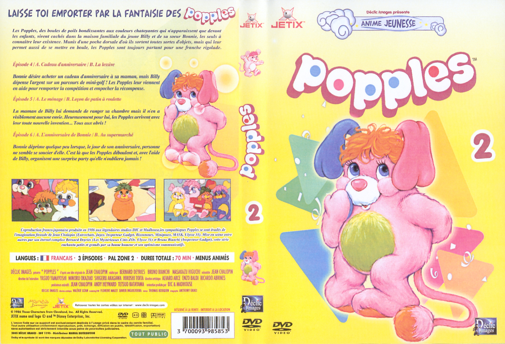 Jaquette DVD Popples vol 2