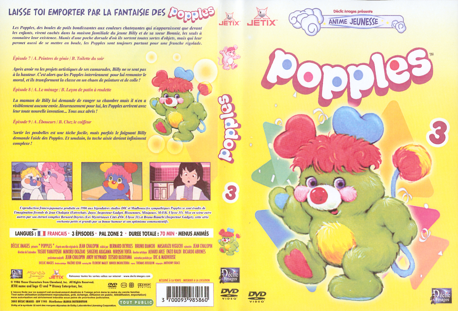 Jaquette DVD Popples vol 3