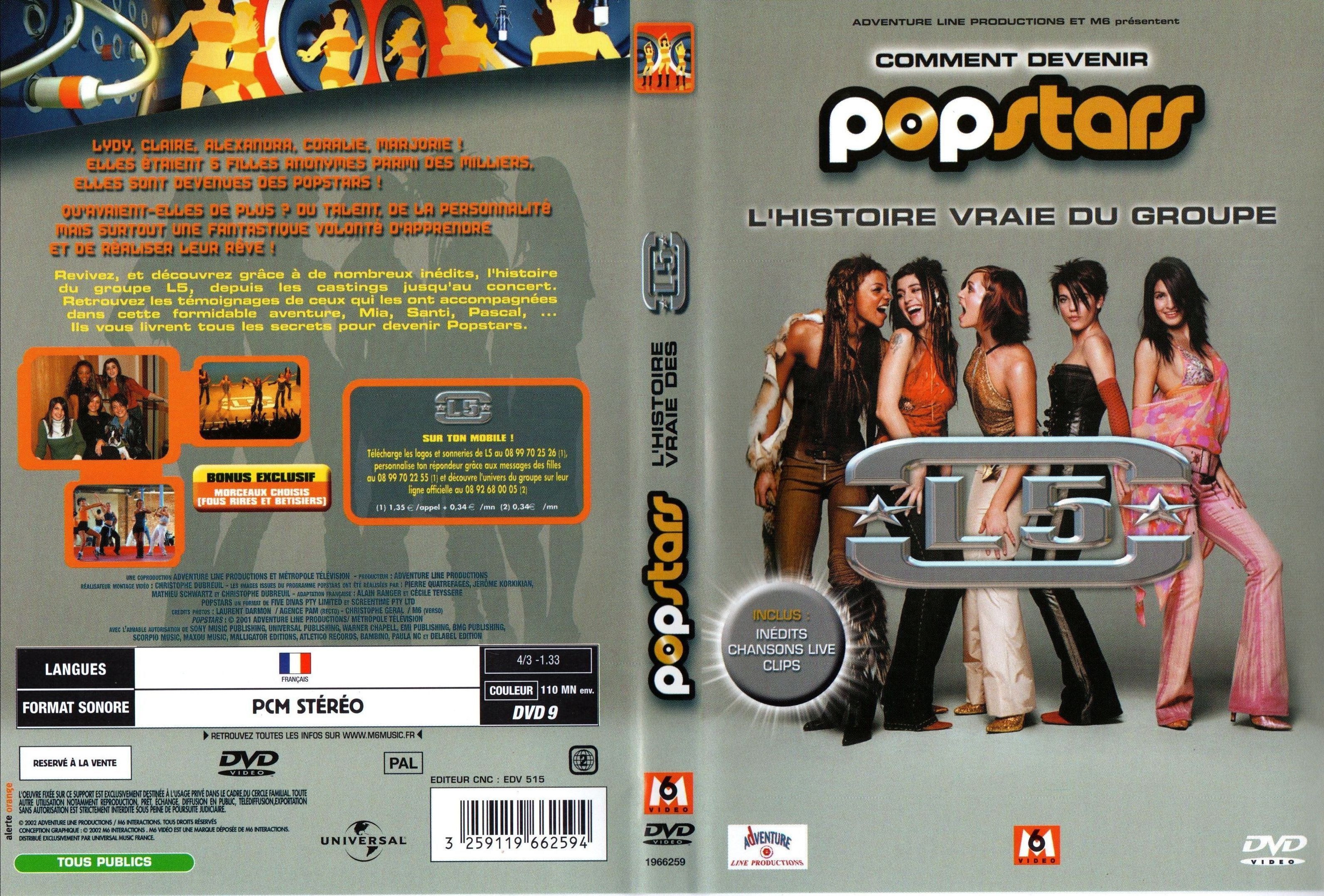 Jaquette DVD Popstars l
