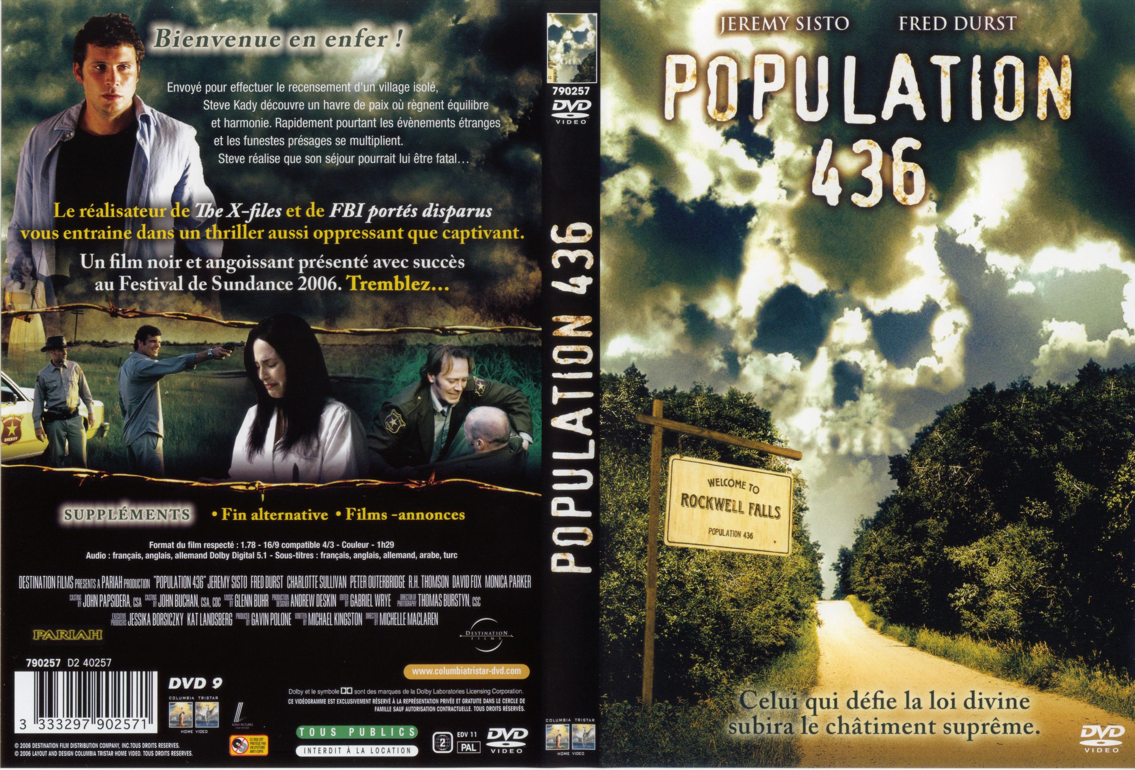 Jaquette DVD Population 436 v2