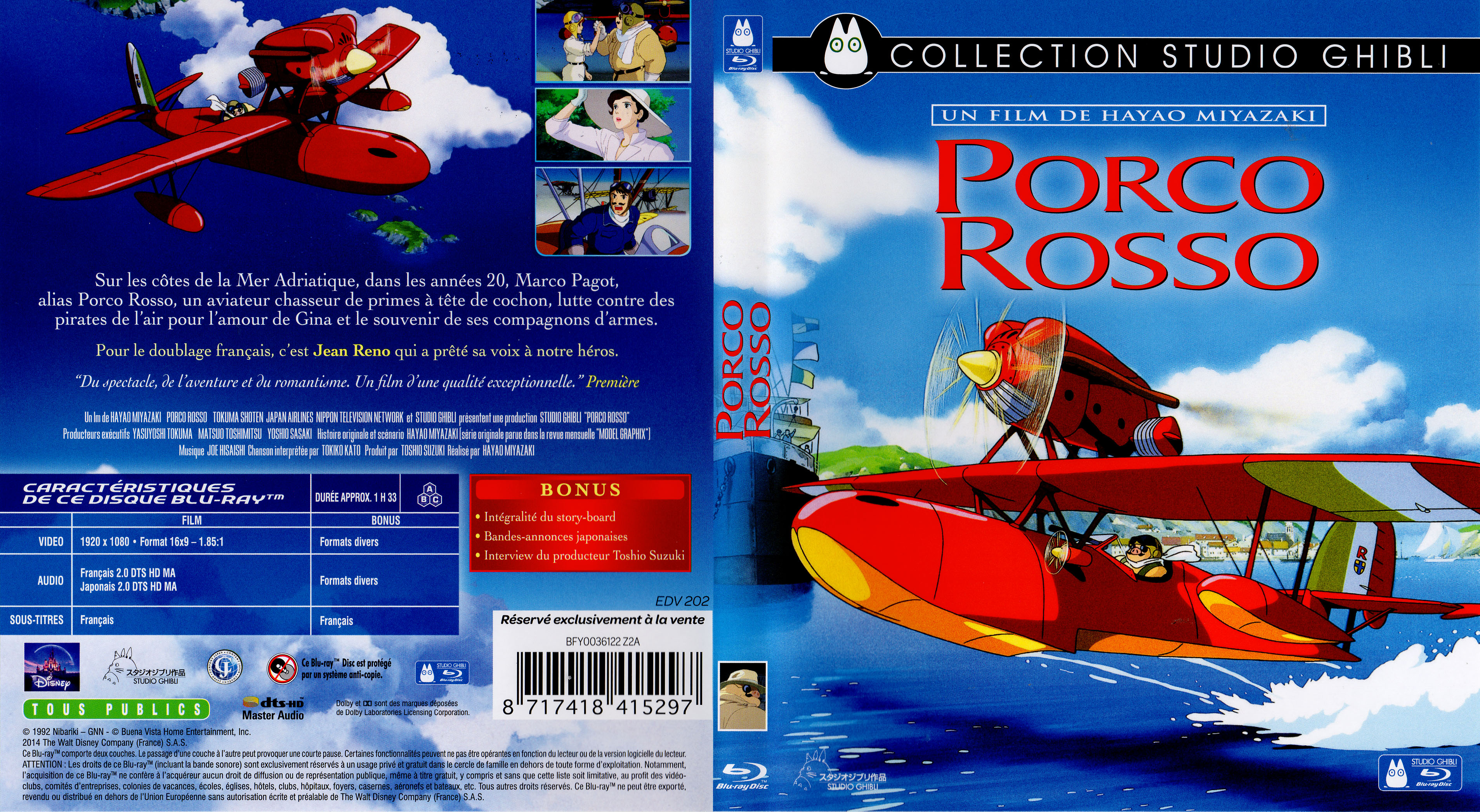 Jaquette DVD Porco Rosso (BLU-RAY)