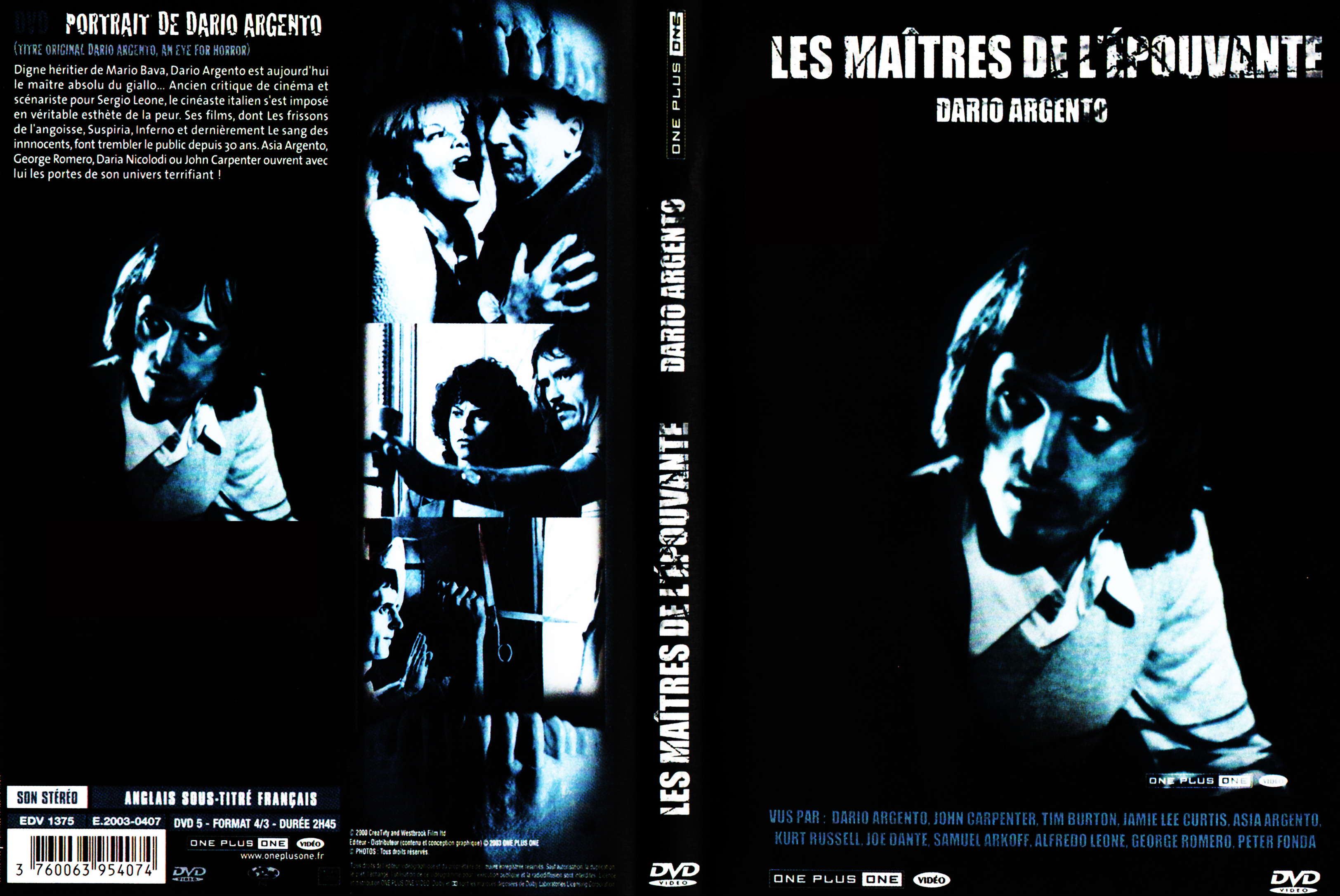 Jaquette DVD Portrait de Dario Argento