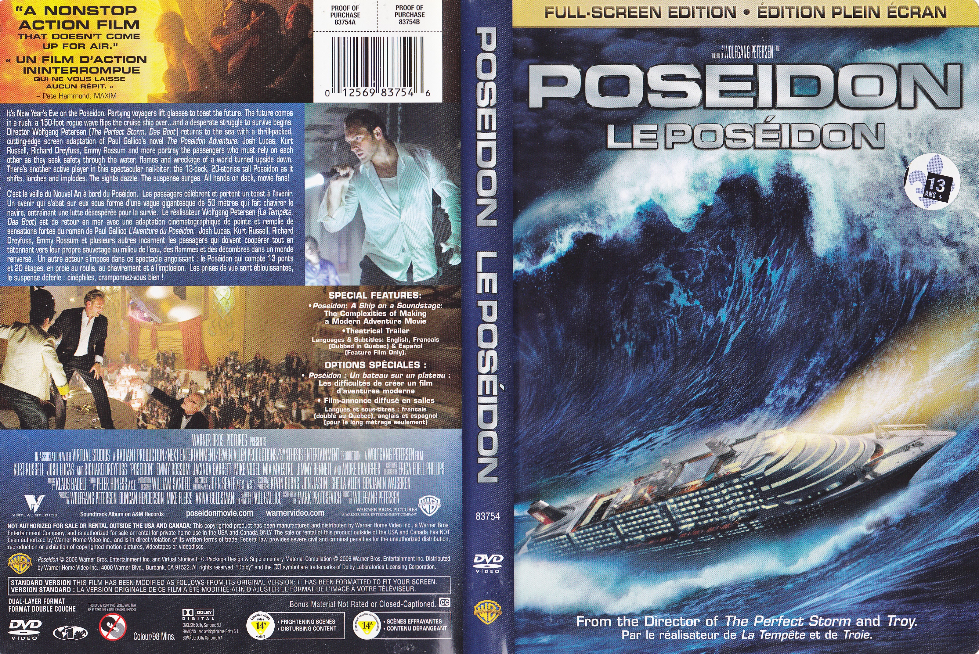 Jaquette DVD Poseidon - Le poseidon (Canadienne)