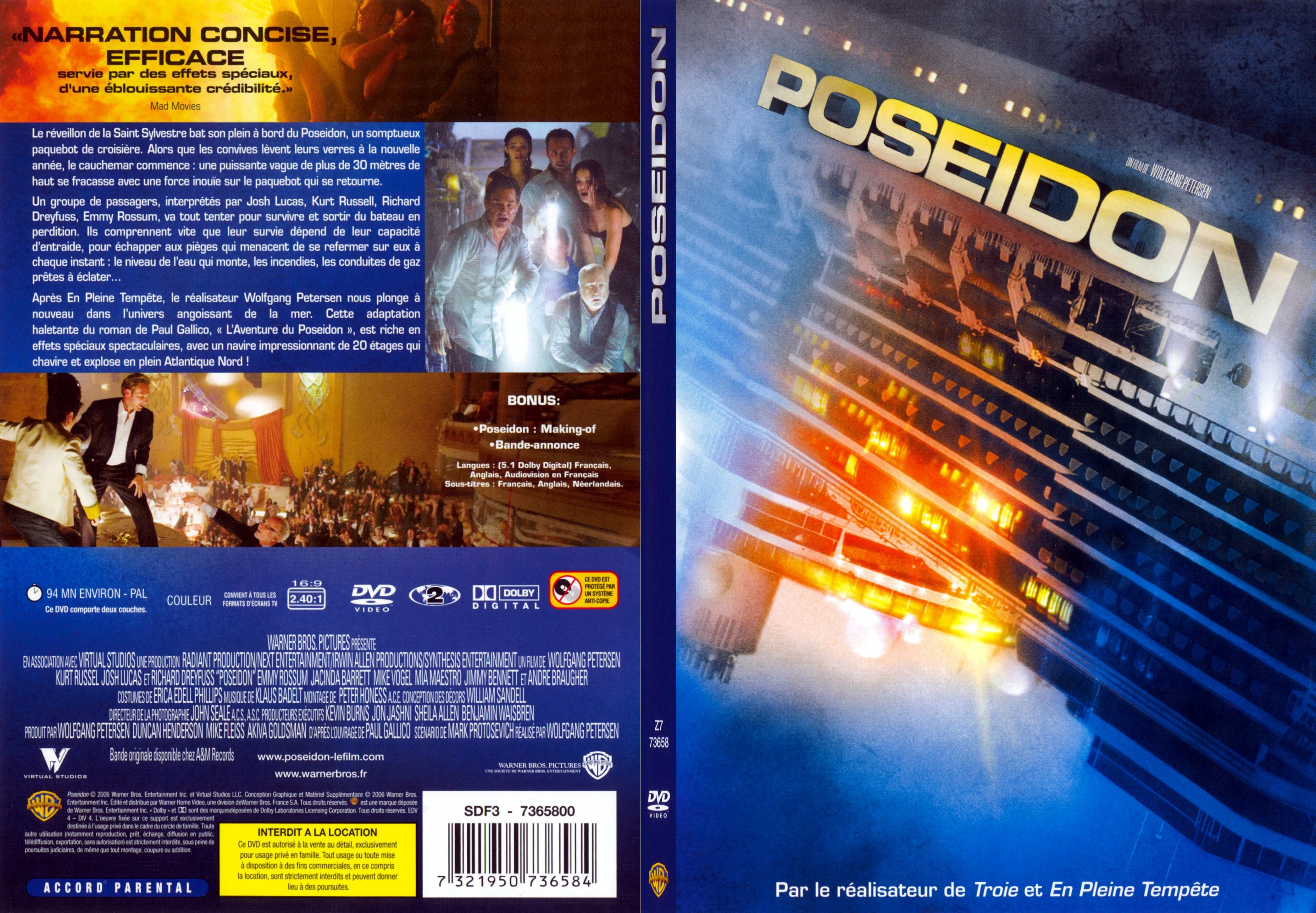 Jaquette DVD Poseidon - SLIM v2