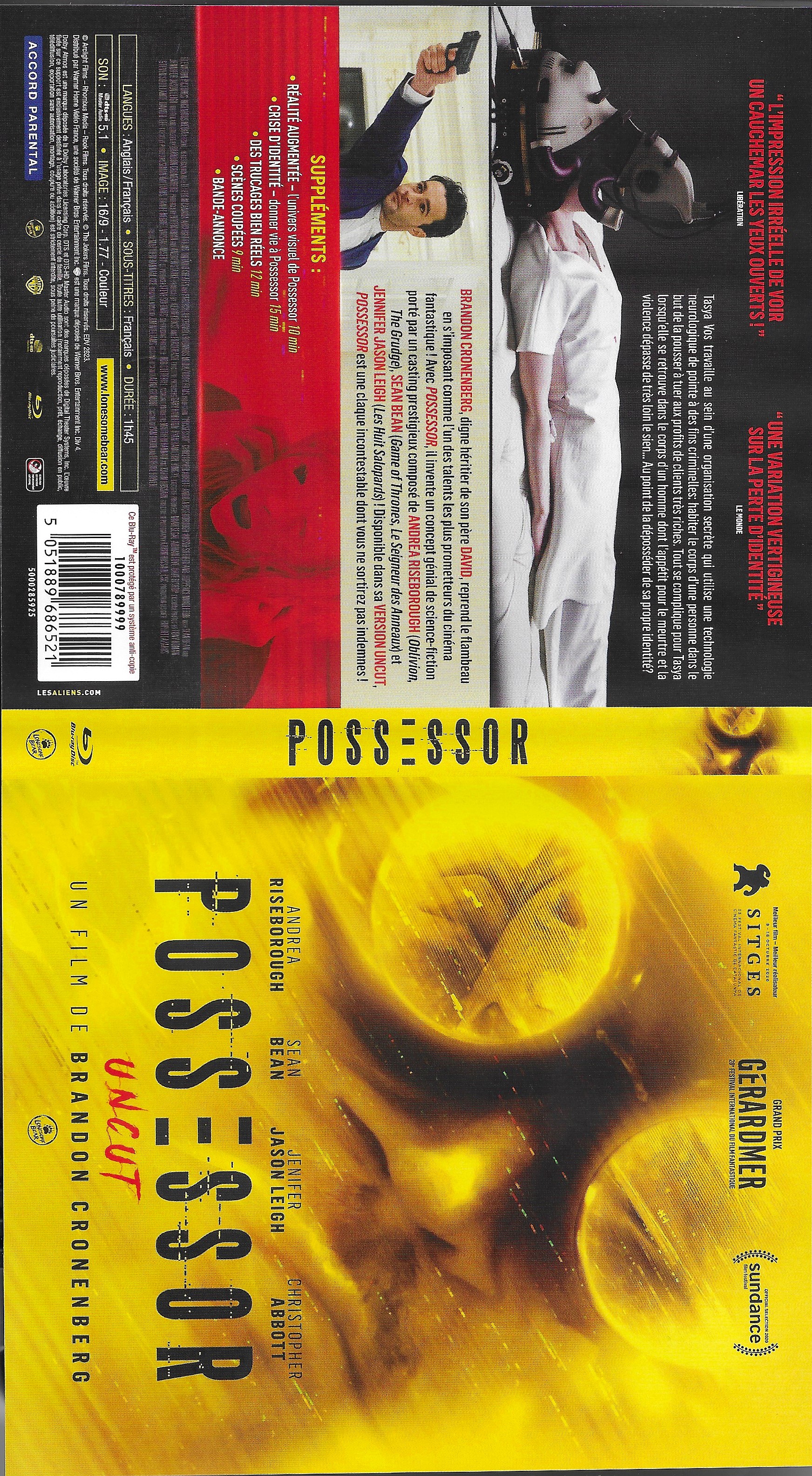 Jaquette DVD Possessor (BLU-RAY)