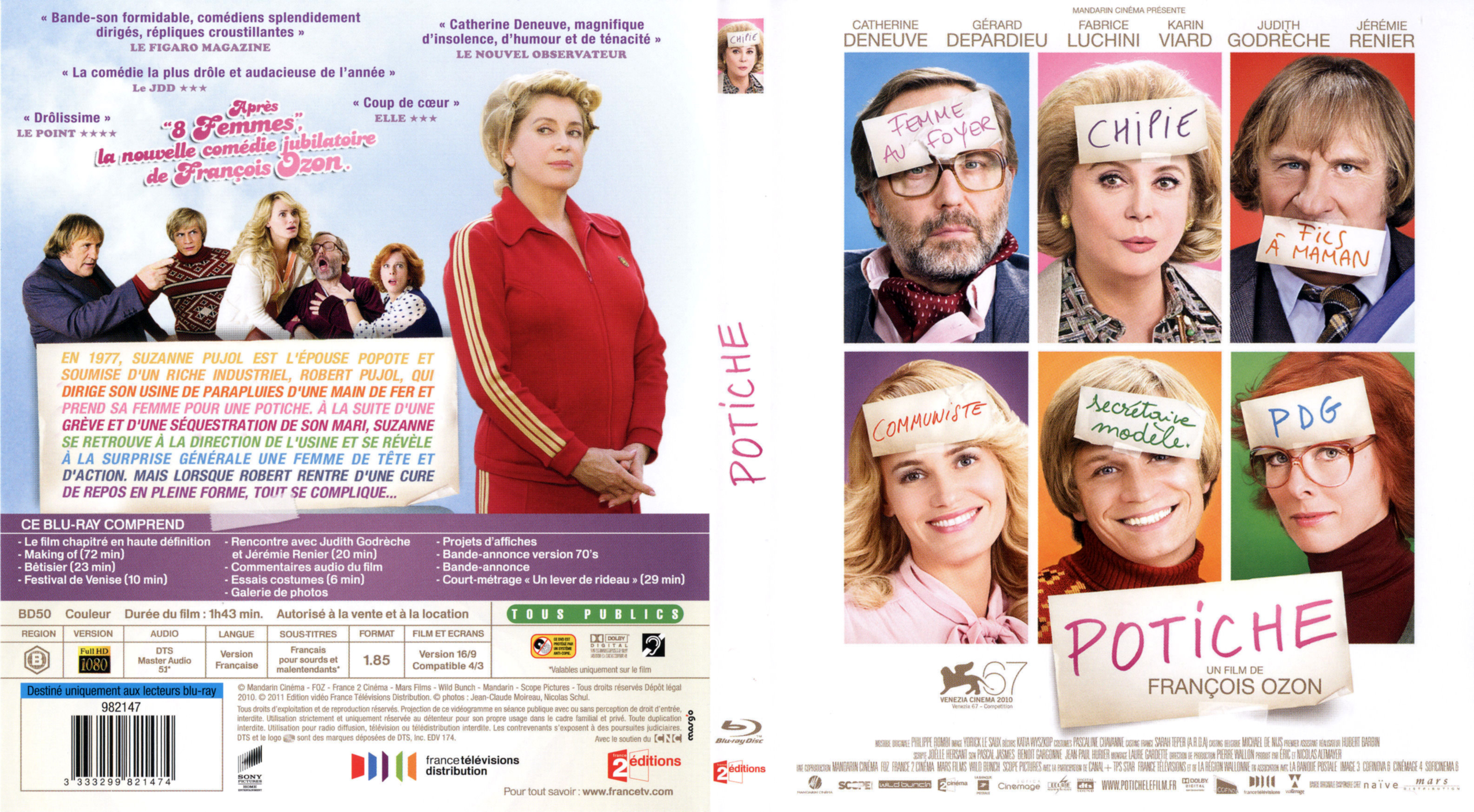 Jaquette DVD Potiche (BLU-RAY)