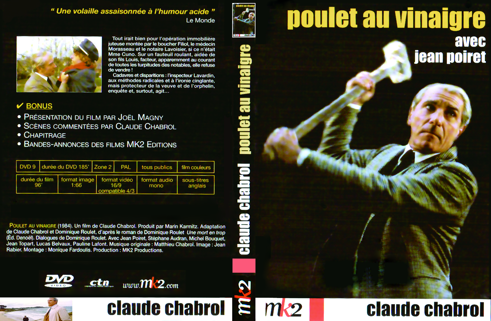 Jaquette DVD Poulet au vinaigre custom