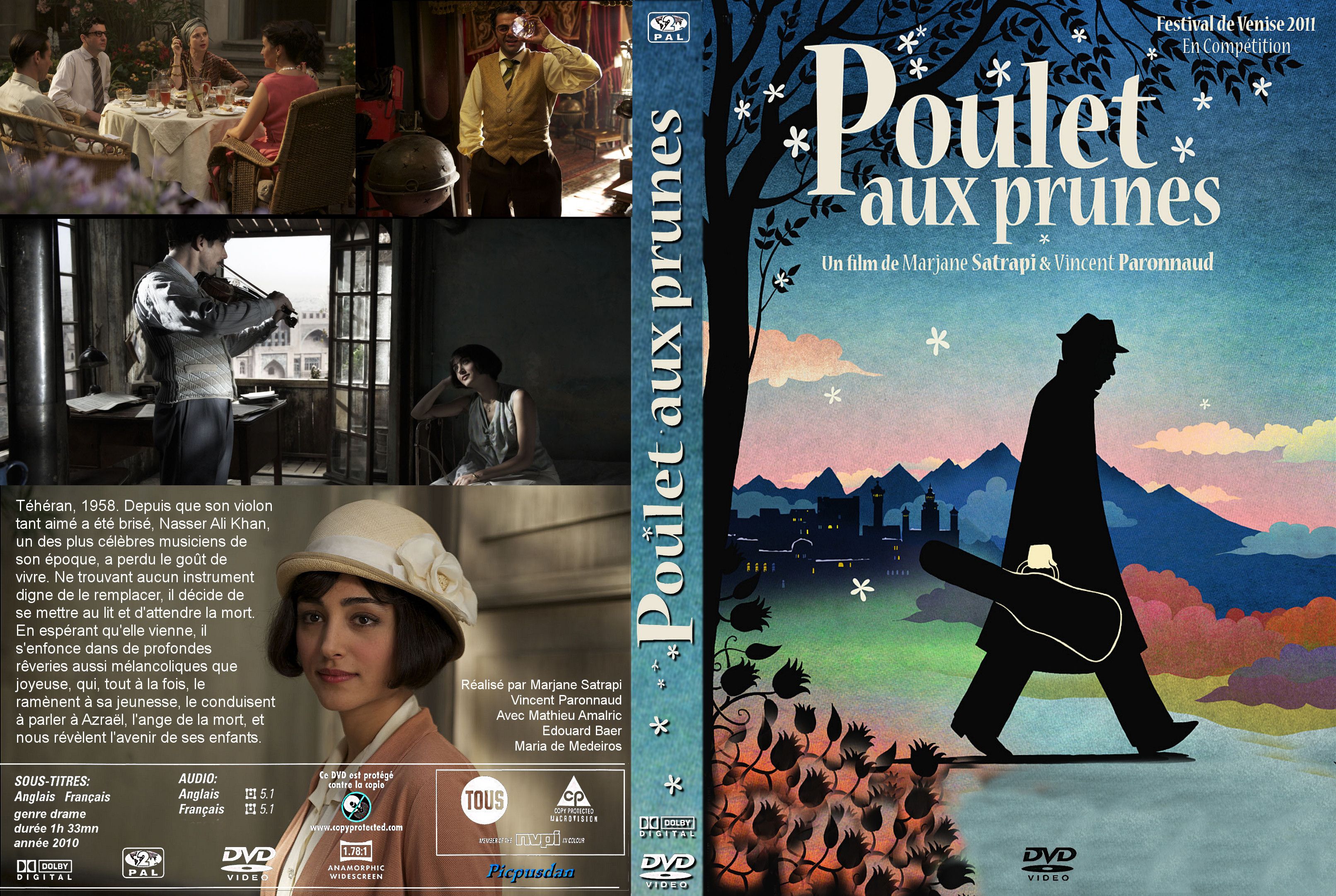 Jaquette DVD Poulet aux prunes (2011) custom