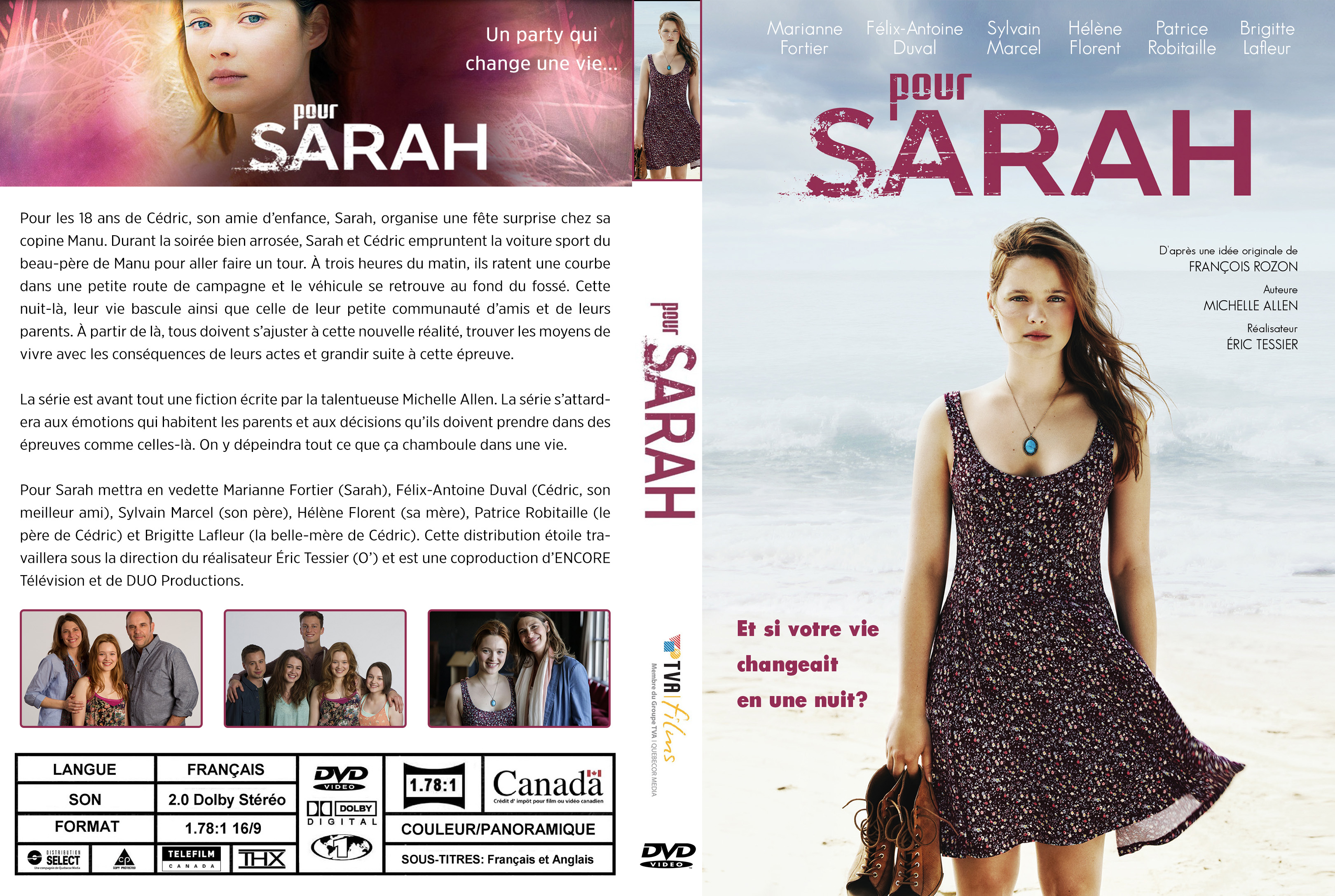Jaquette DVD Pour Sarah custom