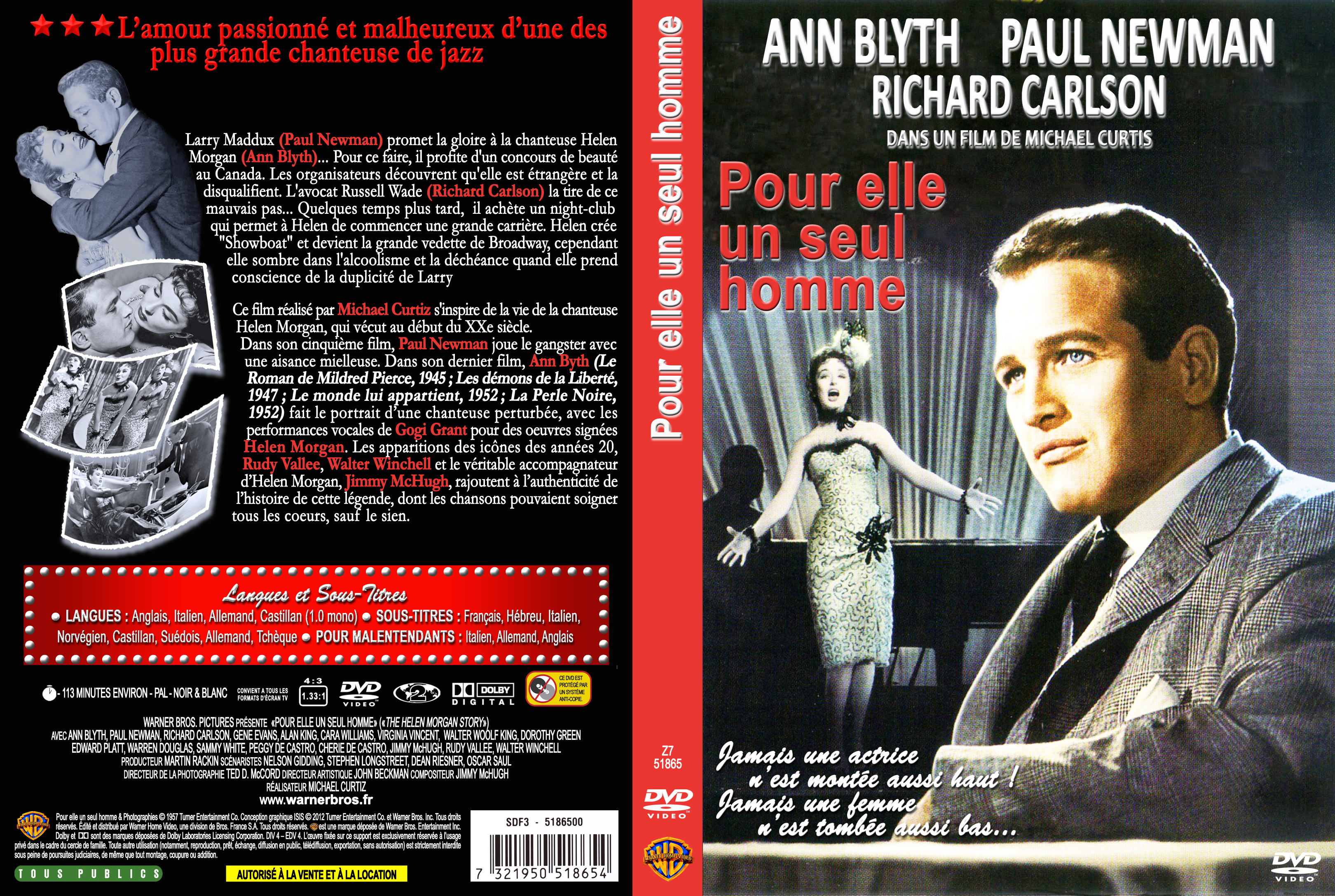 Jaquette DVD Pour elle un seul homme custom