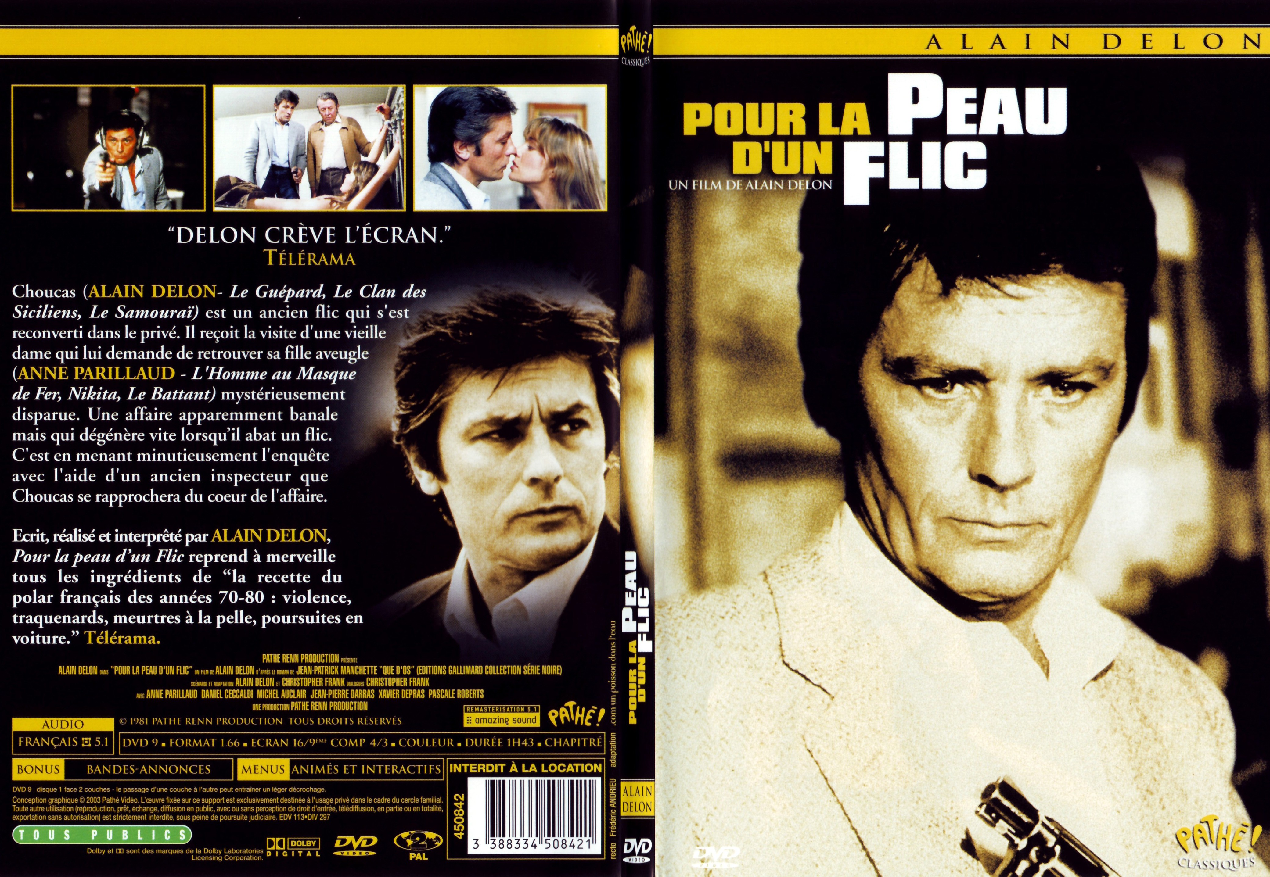 Jaquette DVD Pour la peau d