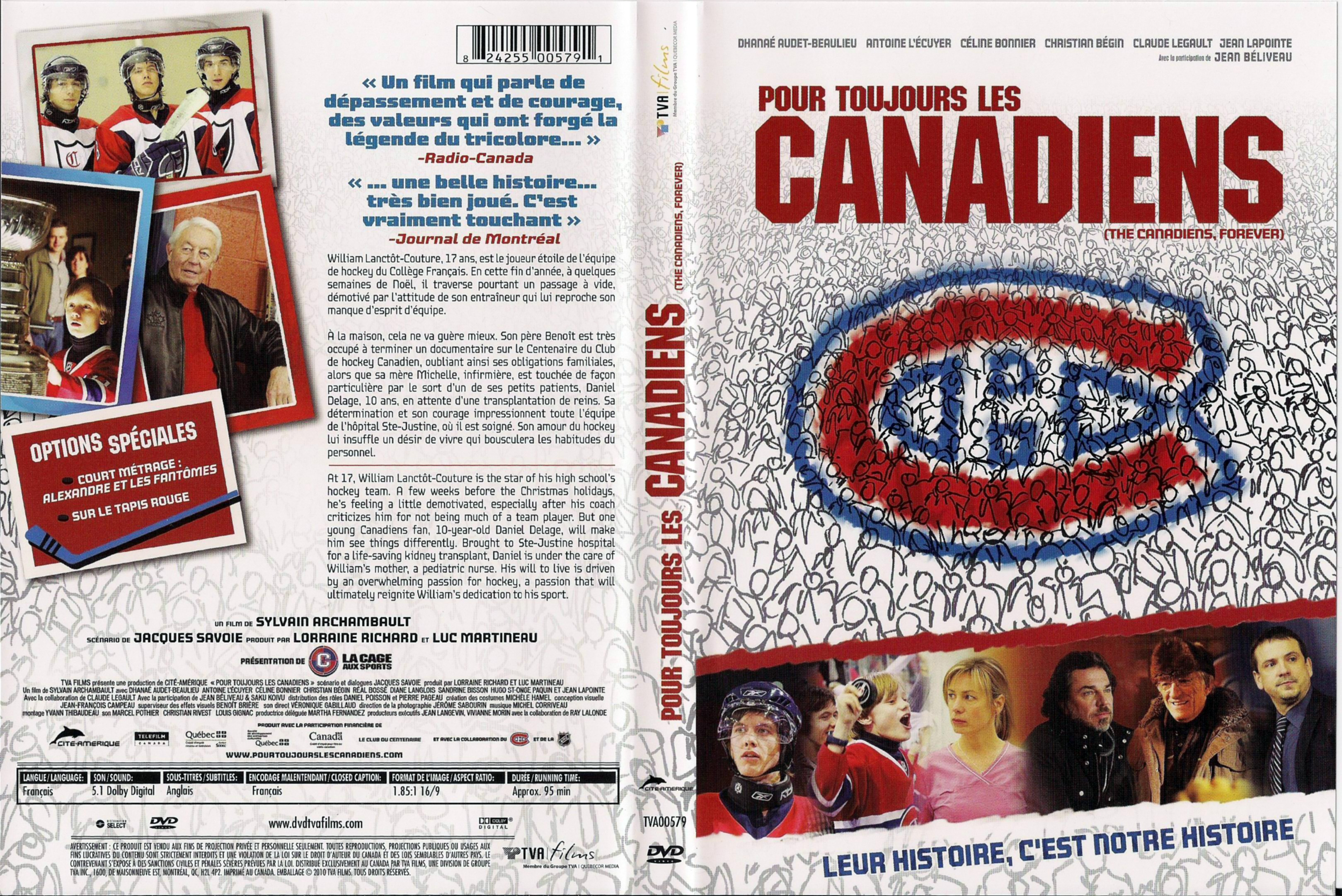 Jaquette DVD Pour toujours les Canadiens (Canadienne)