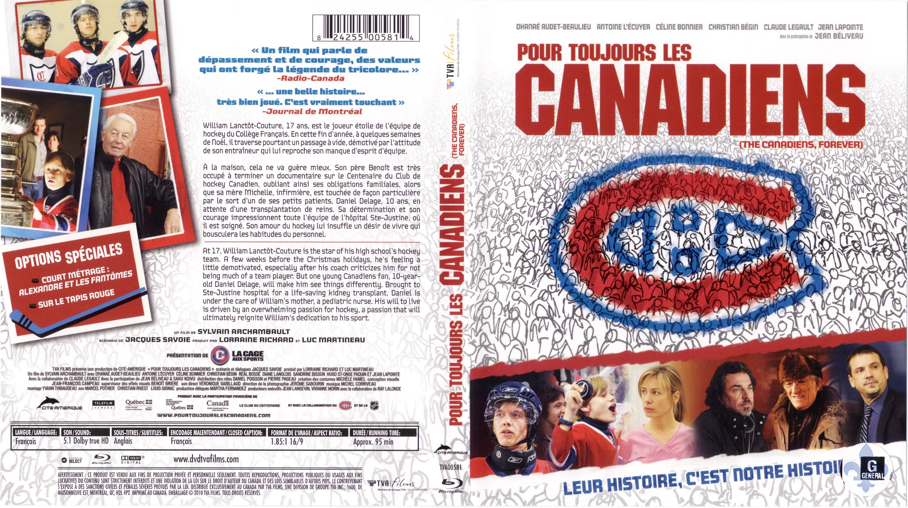 Jaquette DVD Pour toujours les Canadiens (Canadienne) (BLU-RAY)