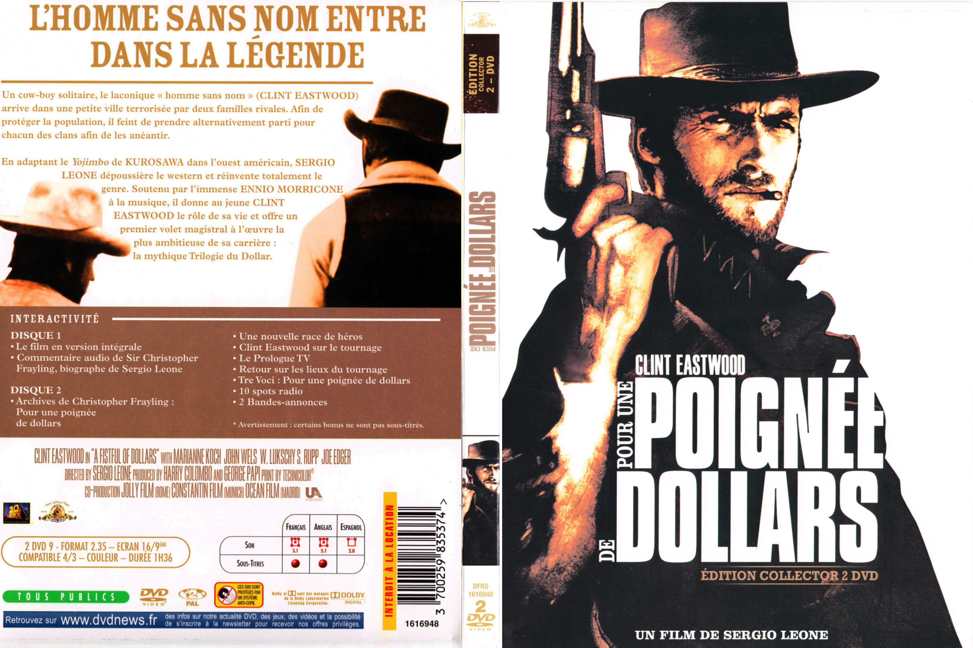 Jaquette DVD Pour une poigne de dollars