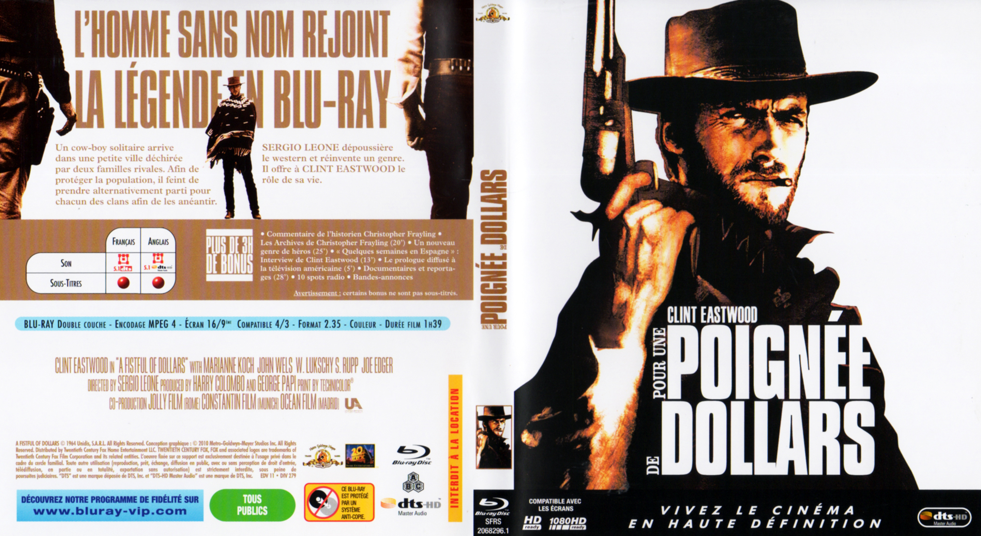 Jaquette DVD Pour une poigne de dollars (BLU-RAY)
