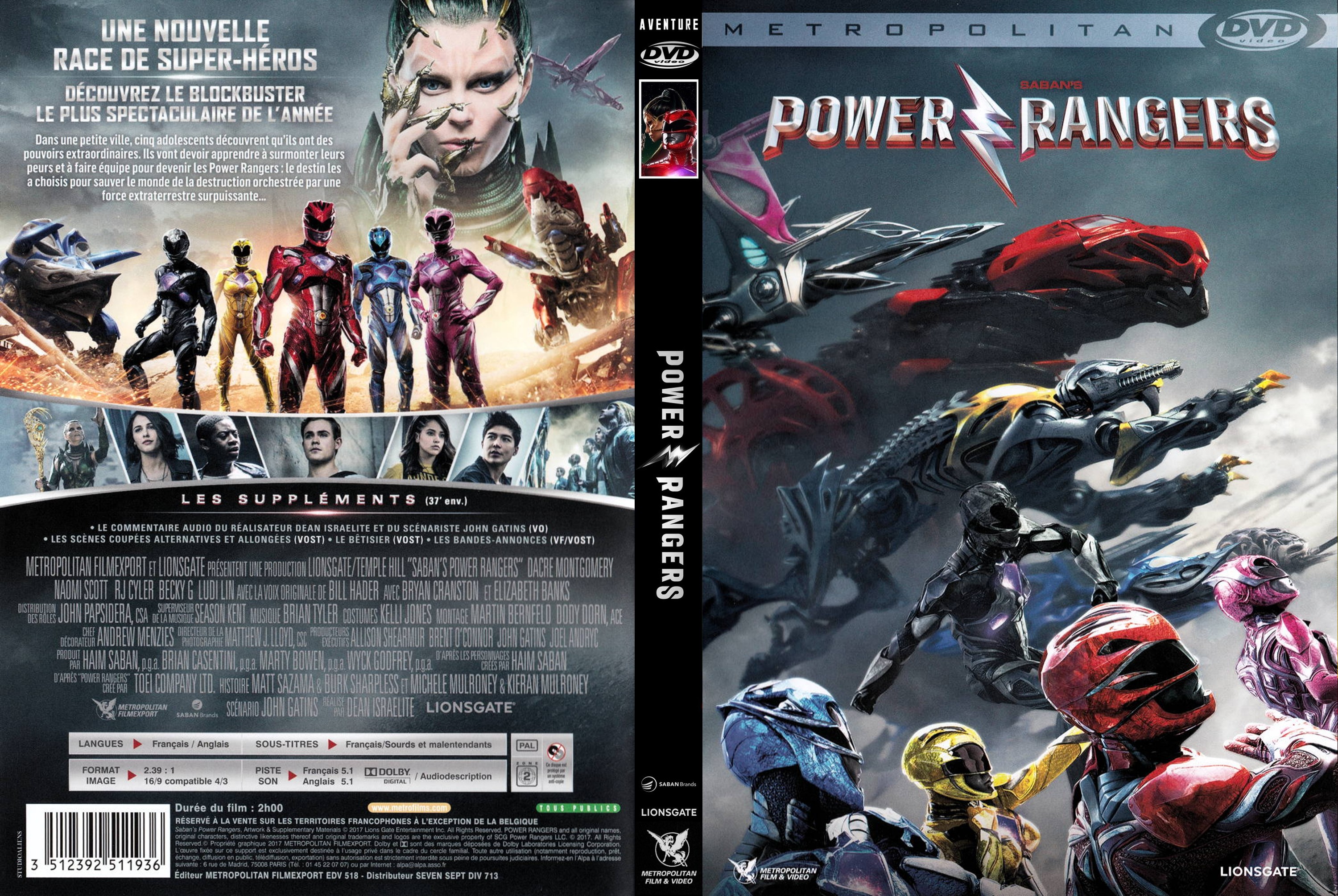 Jaquette DVD Power Rangers