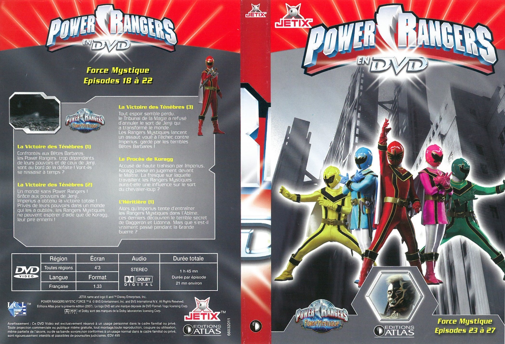 Jaquette DVD Power rangers DVD 6 (Ed Atlas)