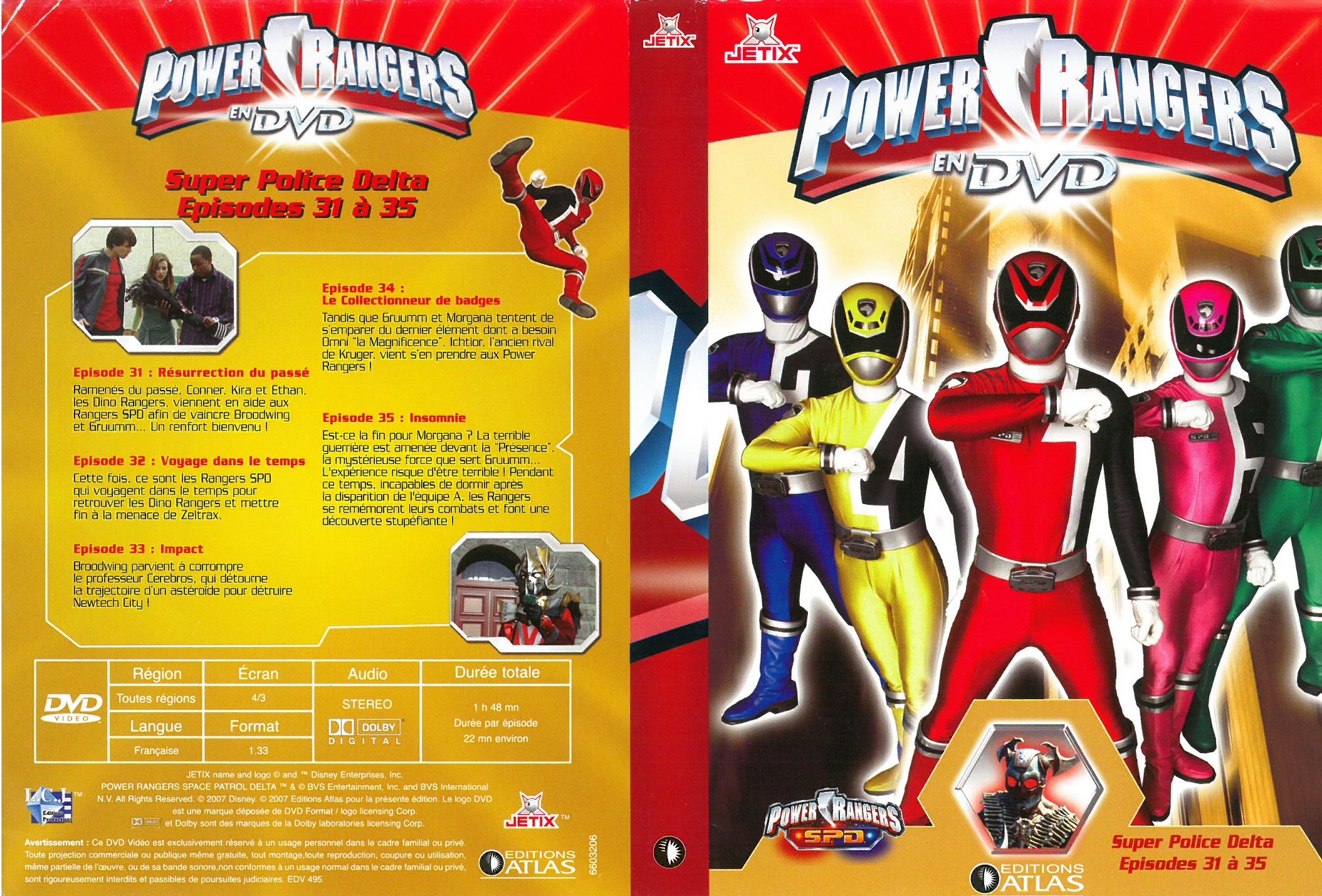 Jaquette DVD Power rangers DVD 8 (Ed Atlas)