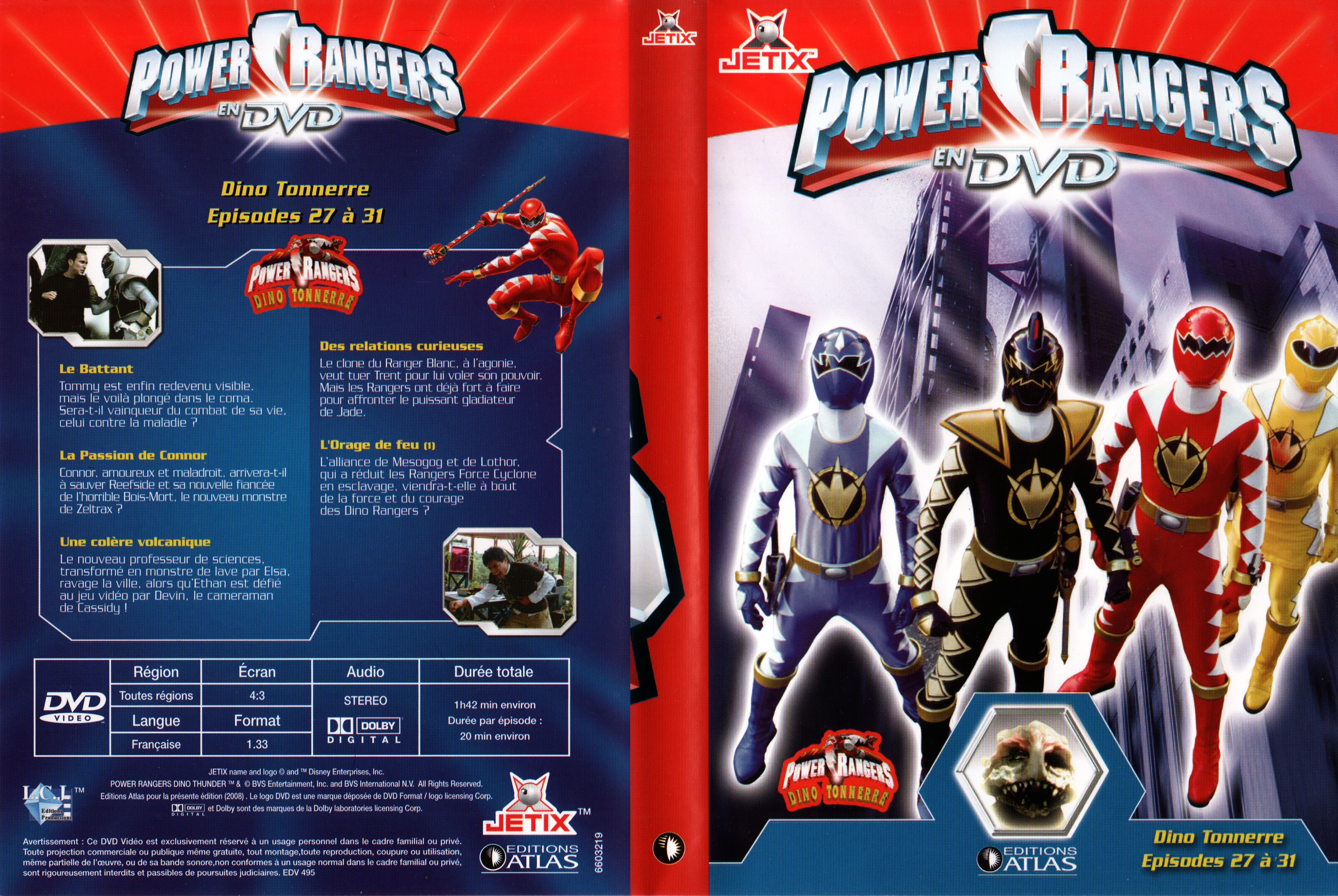 Jaquette DVD Power rangers dino tonnerre vol 19