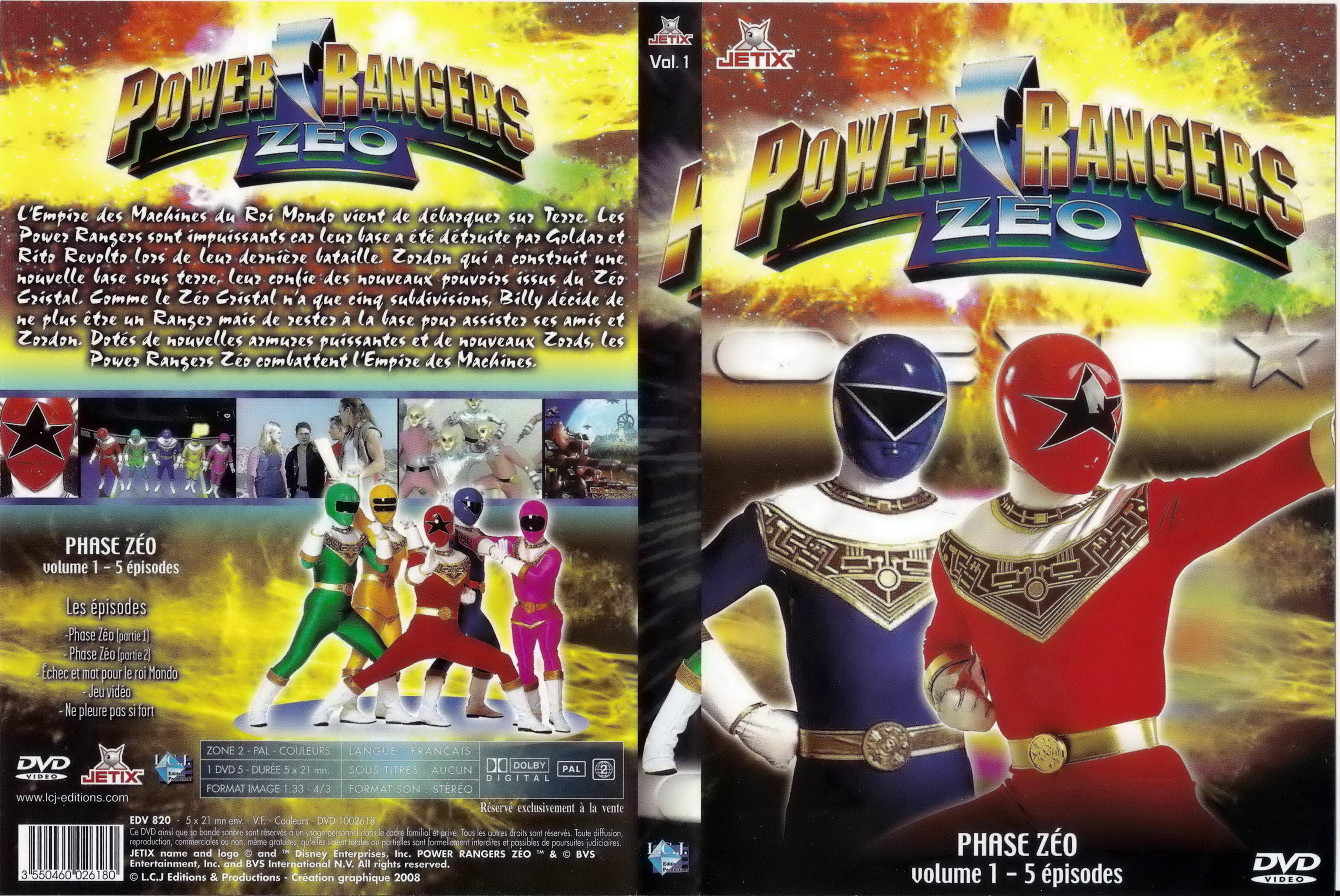 Jaquette DVD Power rangers zeo vol 1